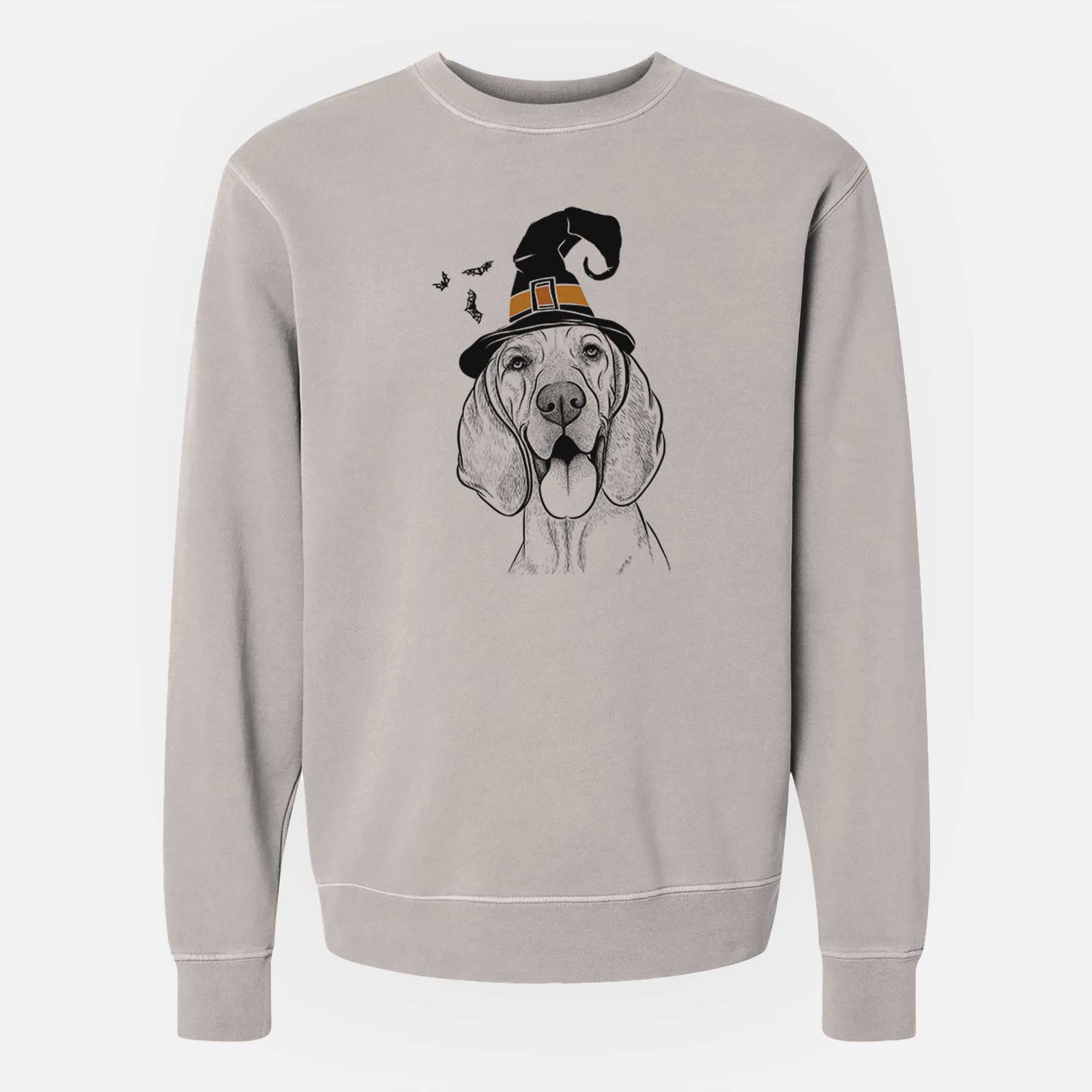 Witch Winston the Redbone Coonhound - Unisex Pigment Dyed Crew Sweatshirt