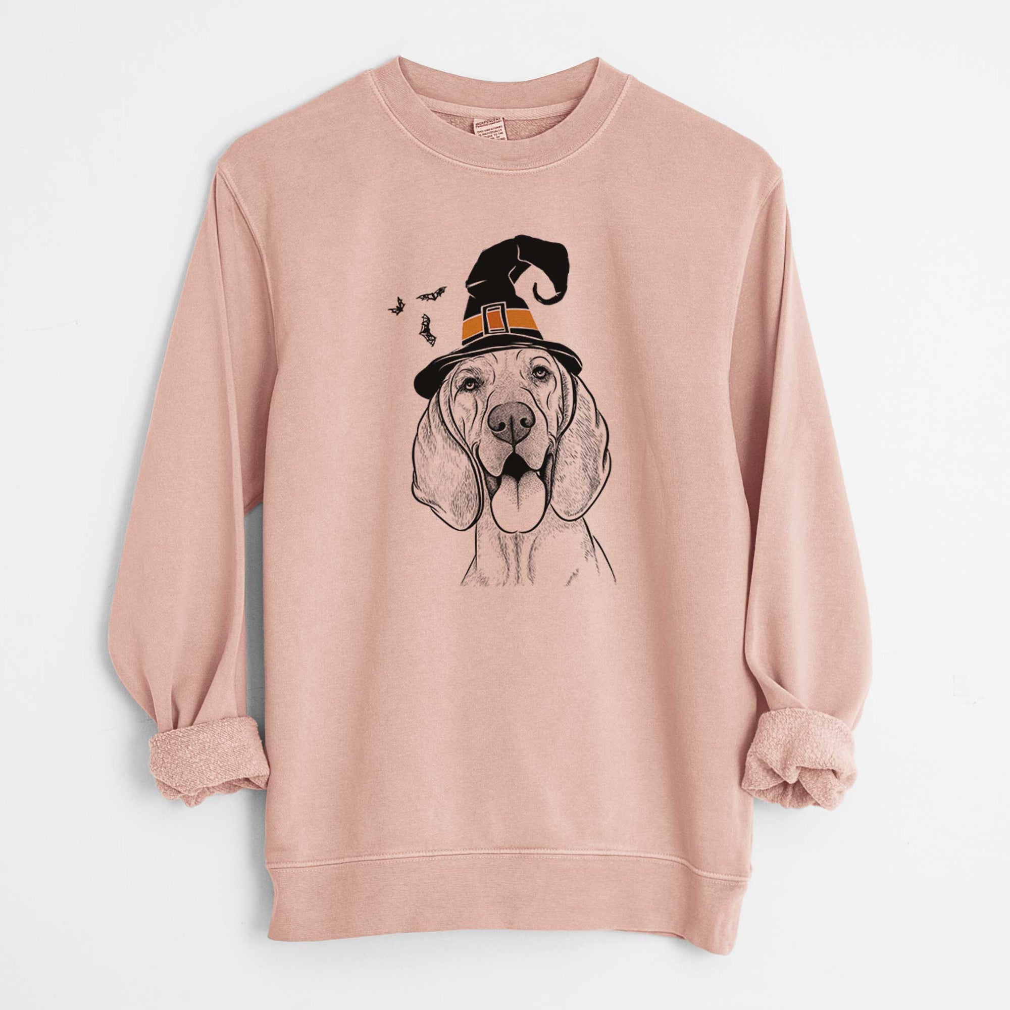 Witch Winston the Redbone Coonhound - Unisex Pigment Dyed Crew Sweatshirt