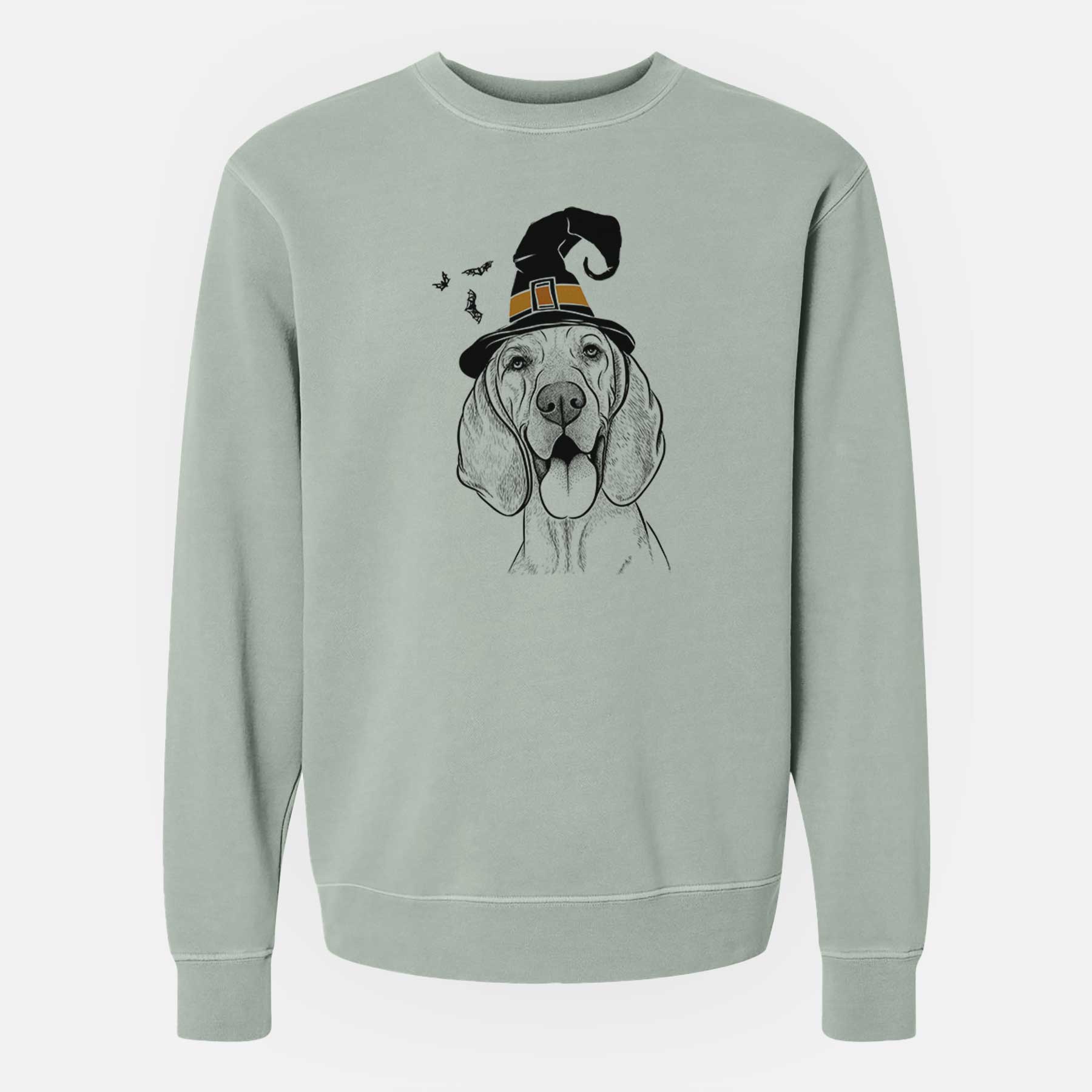 Witch Winston the Redbone Coonhound - Unisex Pigment Dyed Crew Sweatshirt