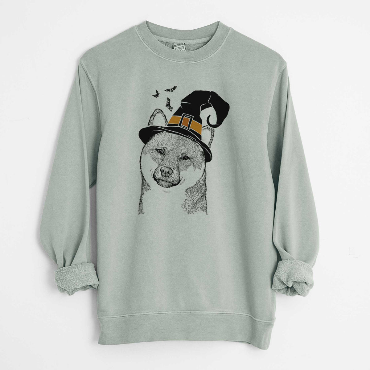 Witch Yakuza the Shiba Inu - Unisex Pigment Dyed Crew Sweatshirt