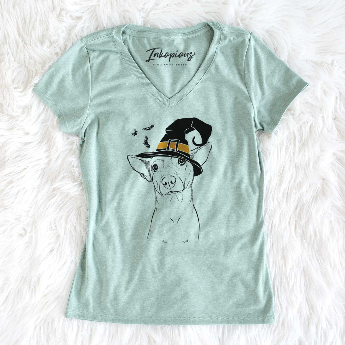 Witch Yogi the Mixed Breed - Women's V-neck Shirt