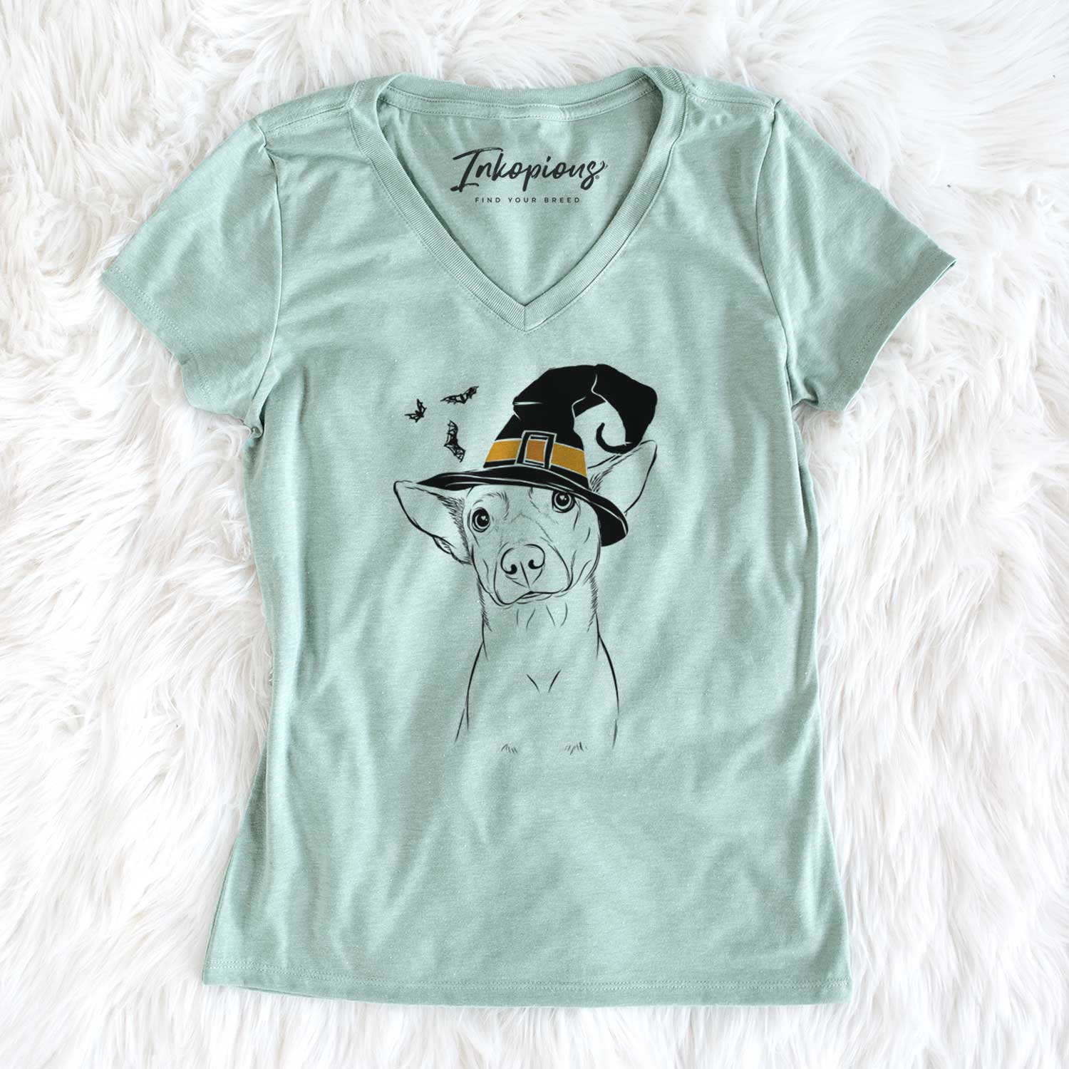 Witch Yogi the Mixed Breed - Women's V-neck Shirt