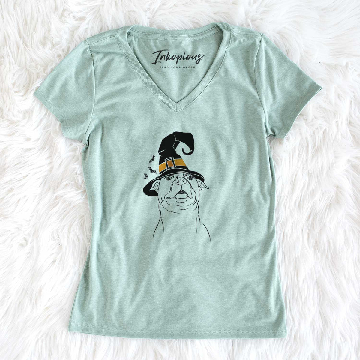 Witch Zada the Pitbull - Women's V-neck Shirt
