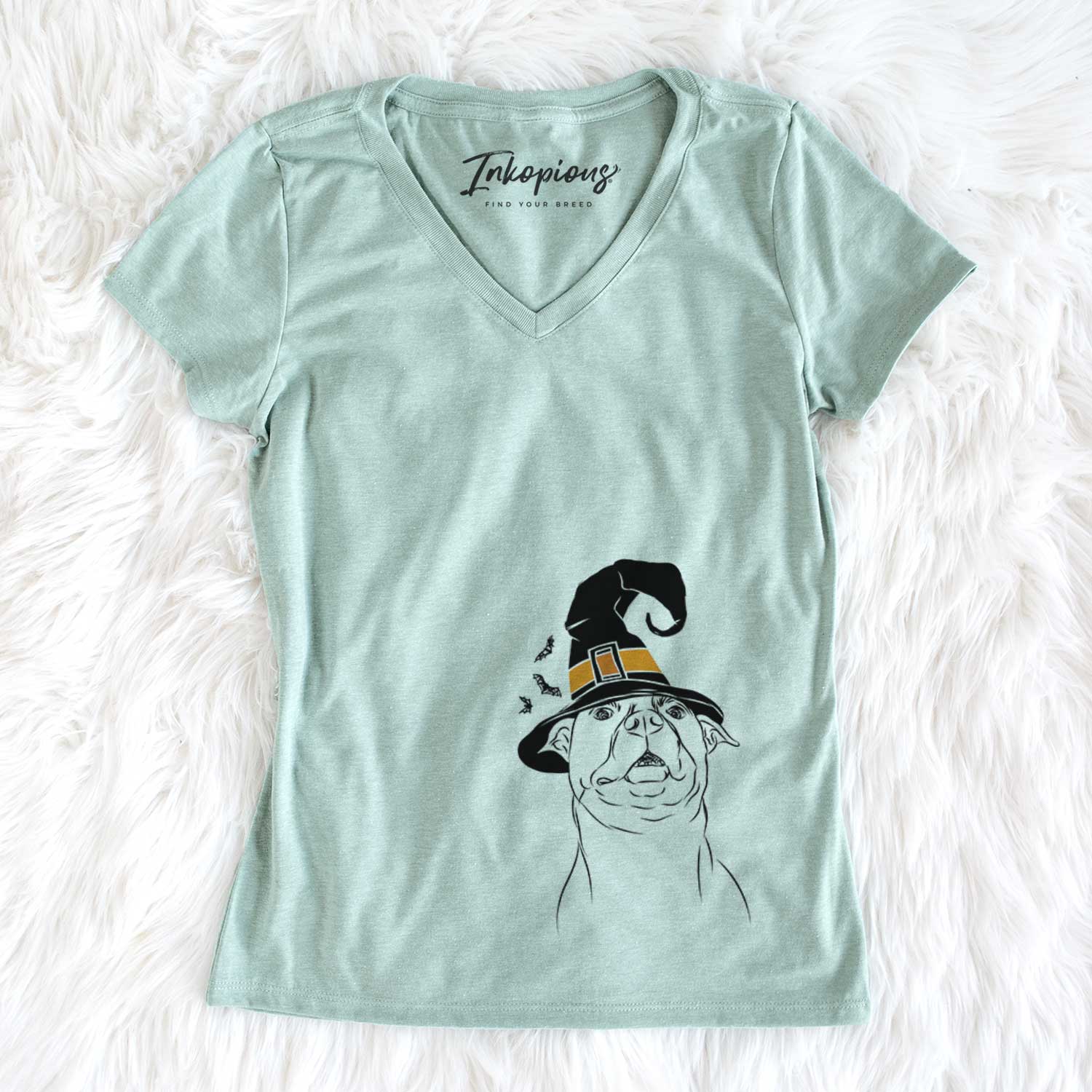 Witch Zada the Pitbull - Women's V-neck Shirt