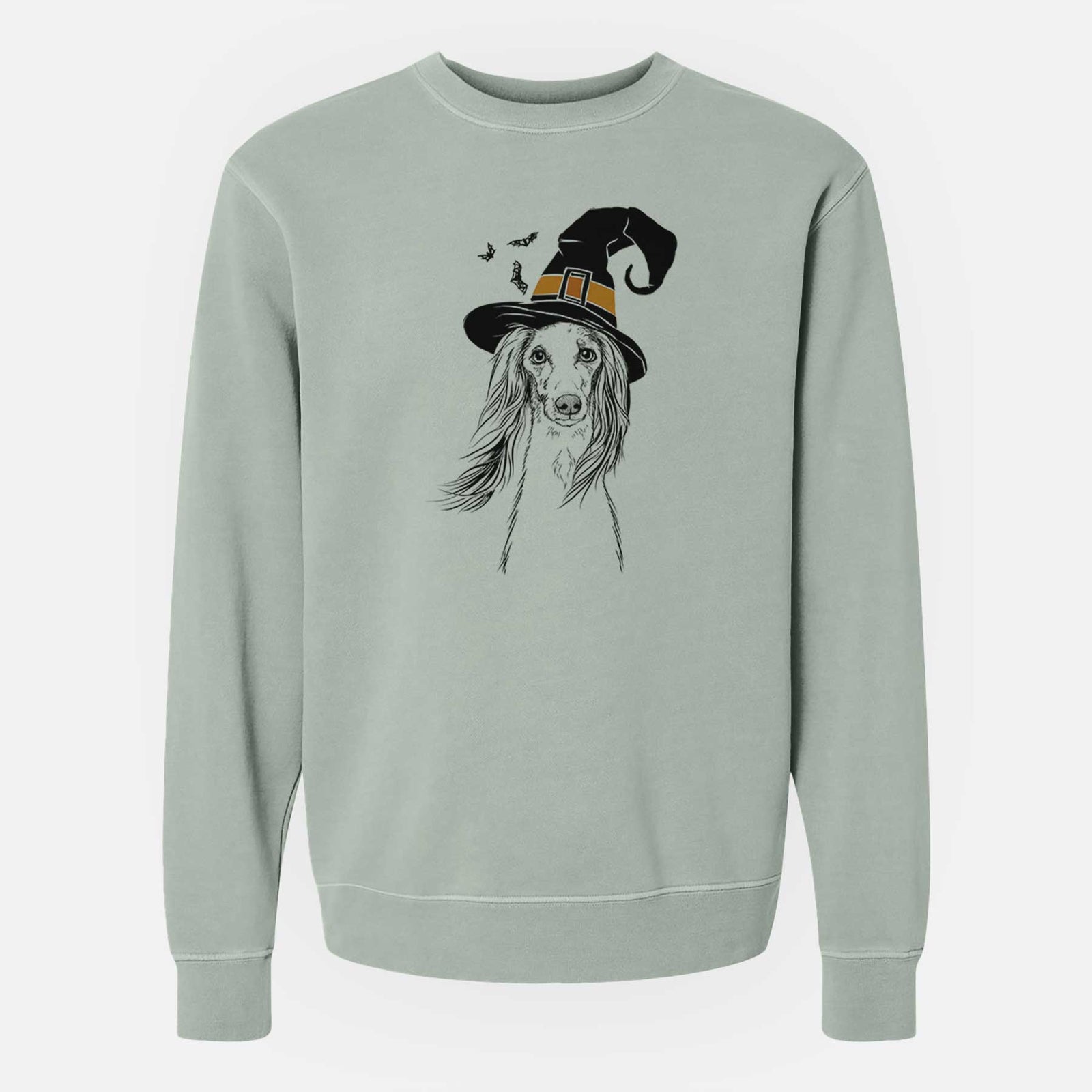Witch Zahra the Saluki - Unisex Pigment Dyed Crew Sweatshirt
