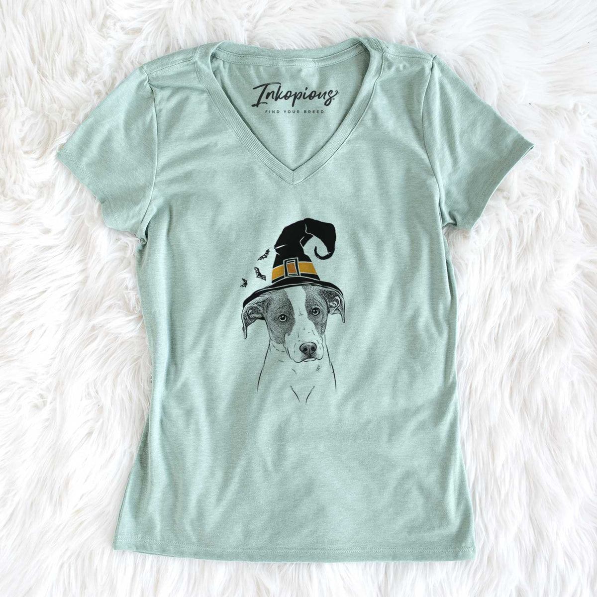 Witch Zephyr the Pointer Mix - Women's V-neck Shirt