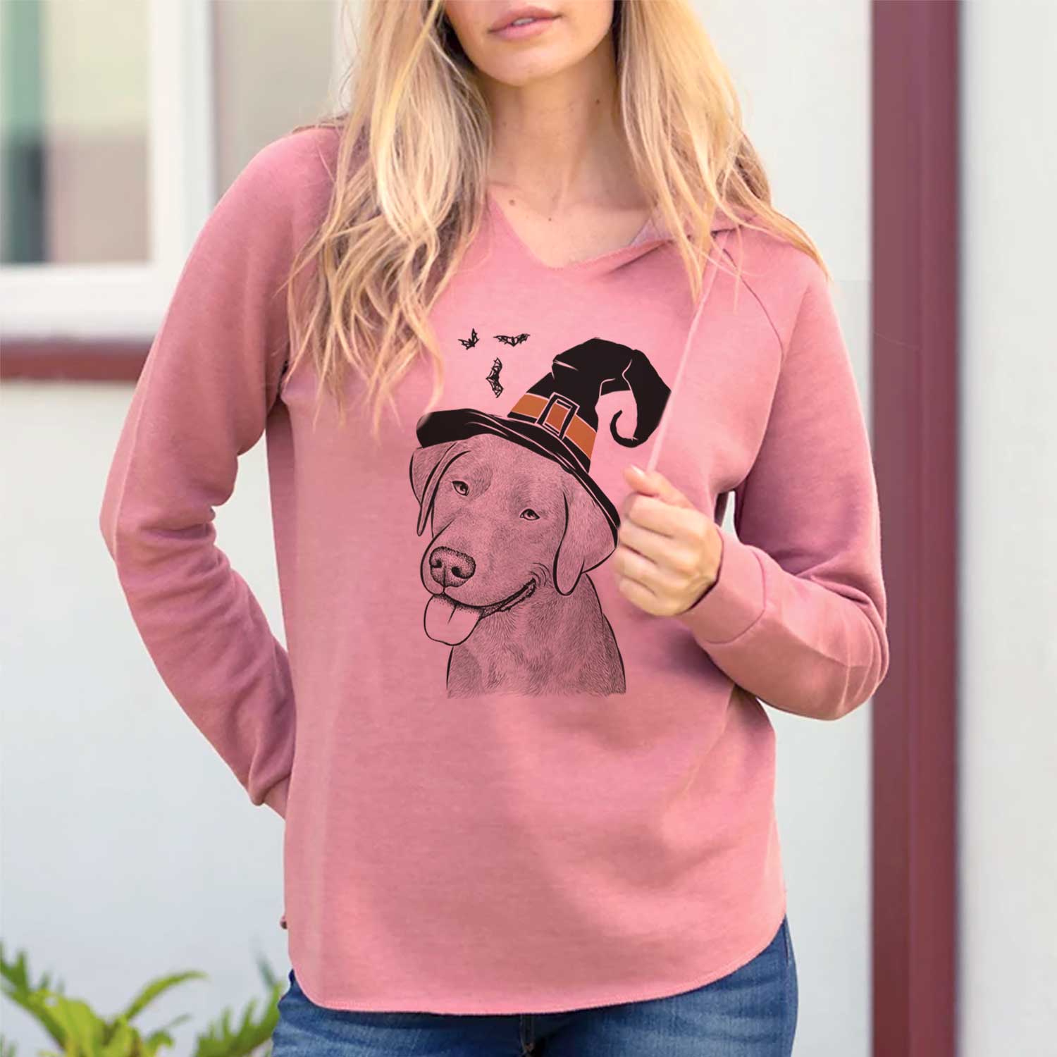 Witch Zeppelin the Black Labrador - Cali Wave Hooded Sweatshirt