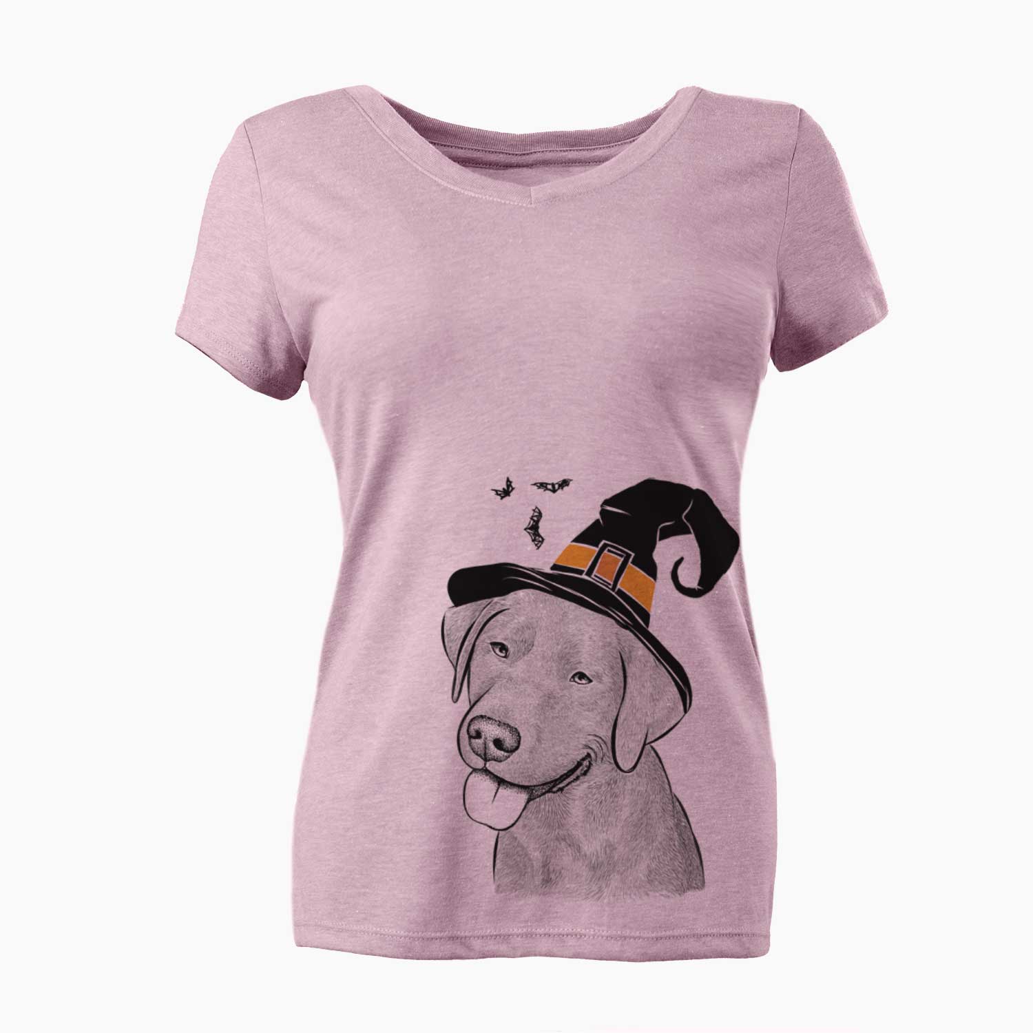 Witch Zeppelin the Black Labrador - Women's V-neck Shirt