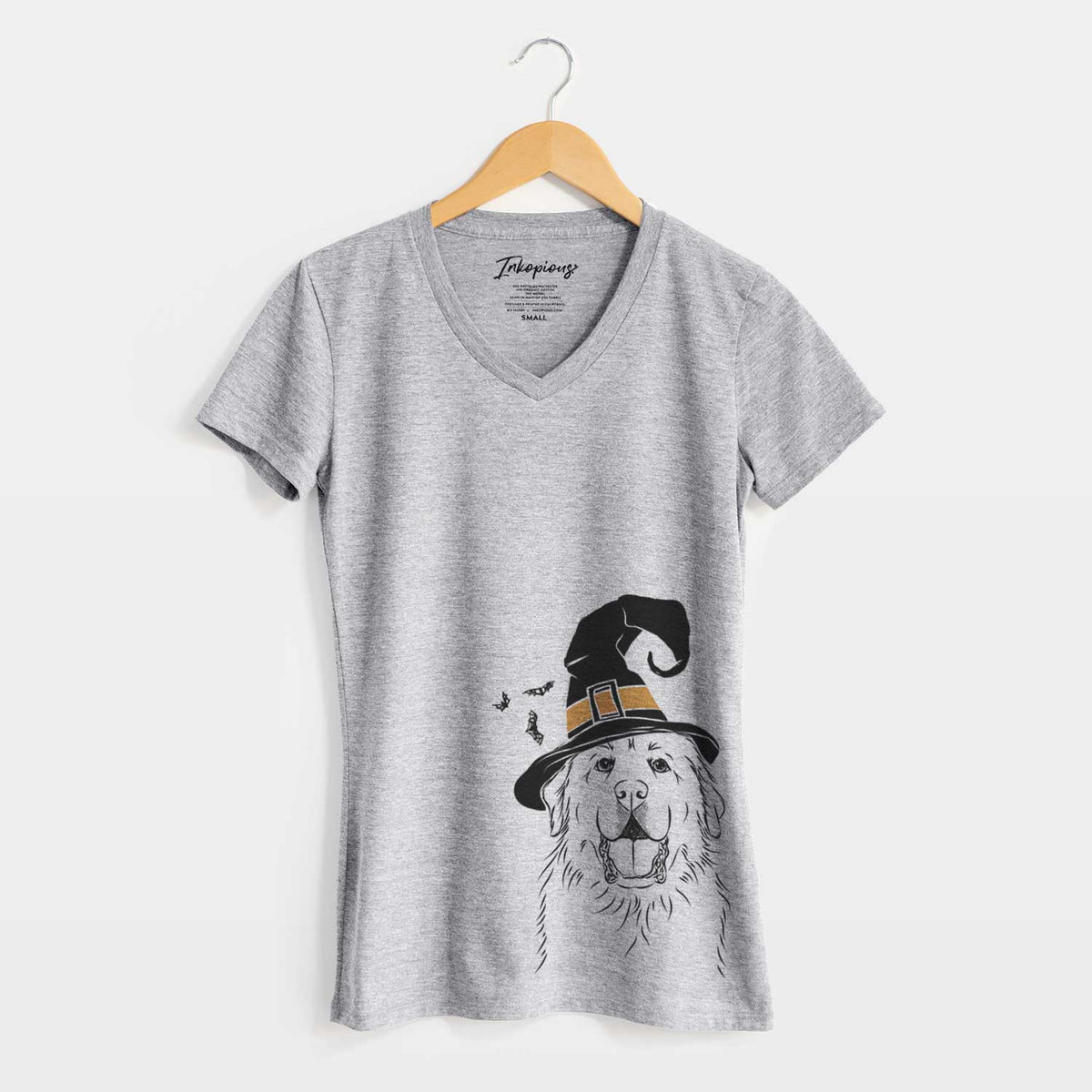 Witch Zeus the Great Pyrenees - Women's V-neck Shirt
