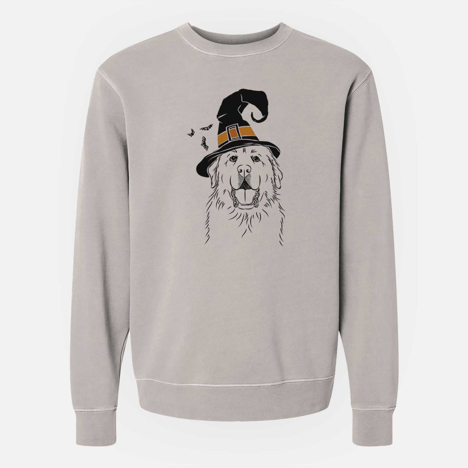 Witch Zeus the Great Pyrenees - Unisex Pigment Dyed Crew Sweatshirt