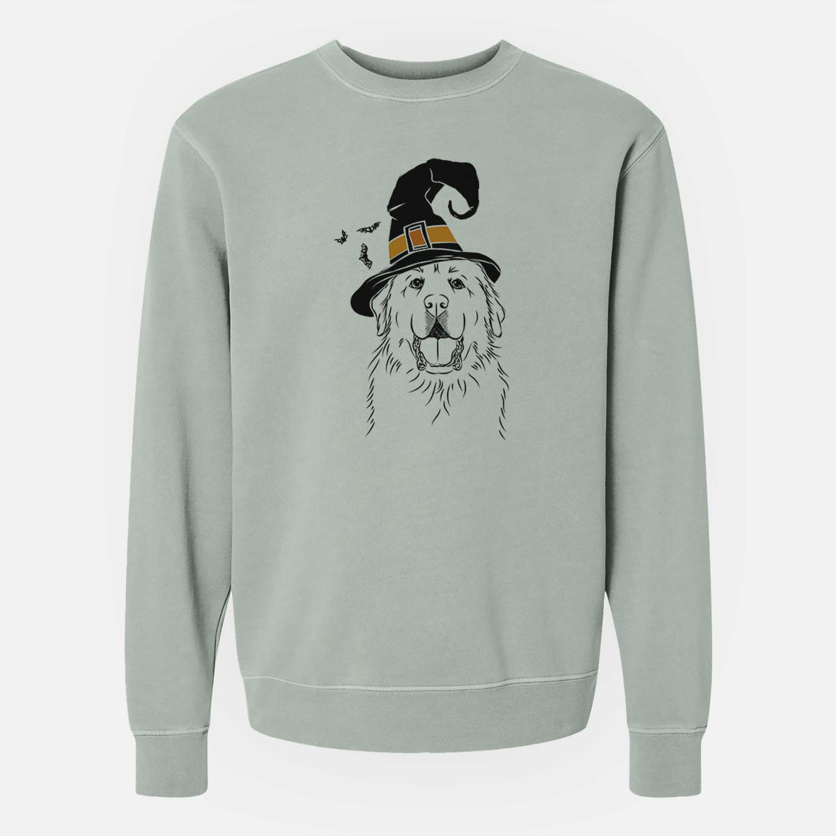 Witch Zeus the Great Pyrenees - Unisex Pigment Dyed Crew Sweatshirt