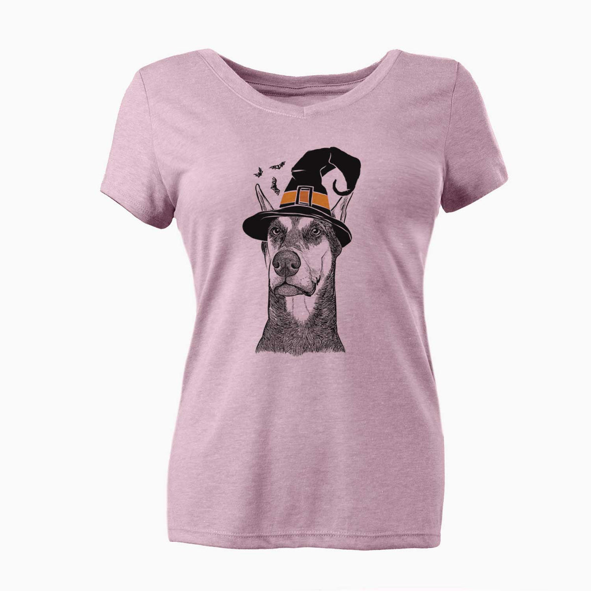 Witch Zeus the Doberman Pinscher - Women's V-neck Shirt