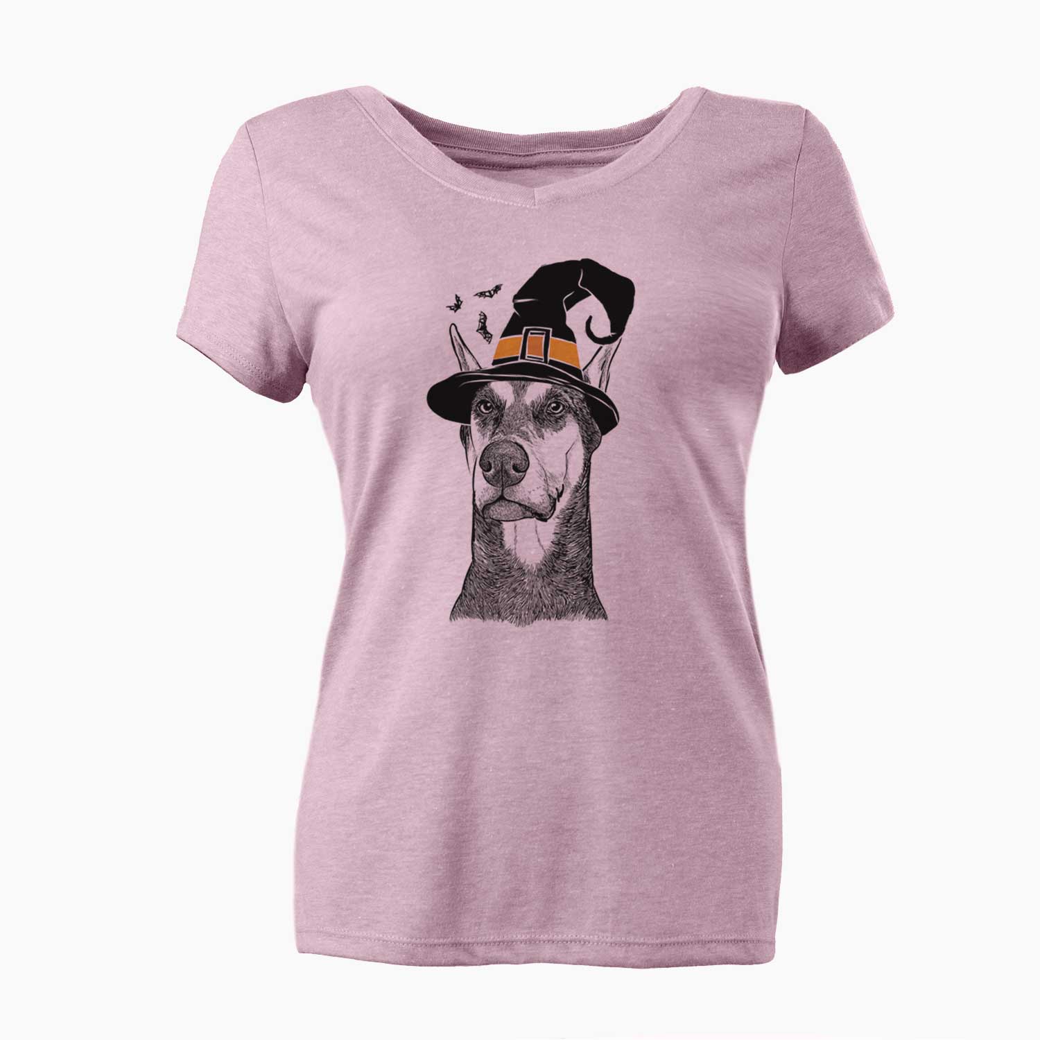 Witch Zeus the Doberman Pinscher - Women's V-neck Shirt