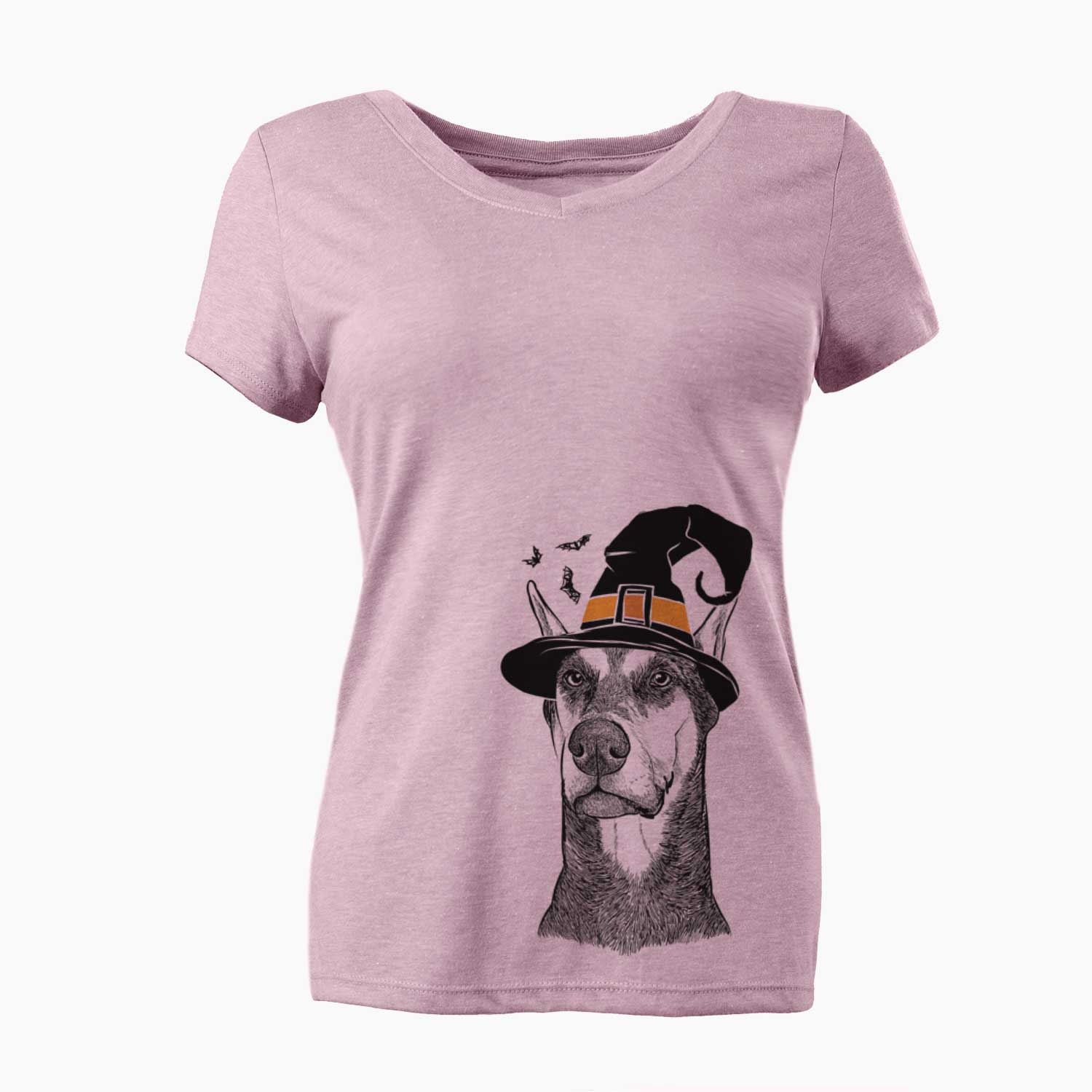 Witch Zeus the Doberman Pinscher - Women's V-neck Shirt