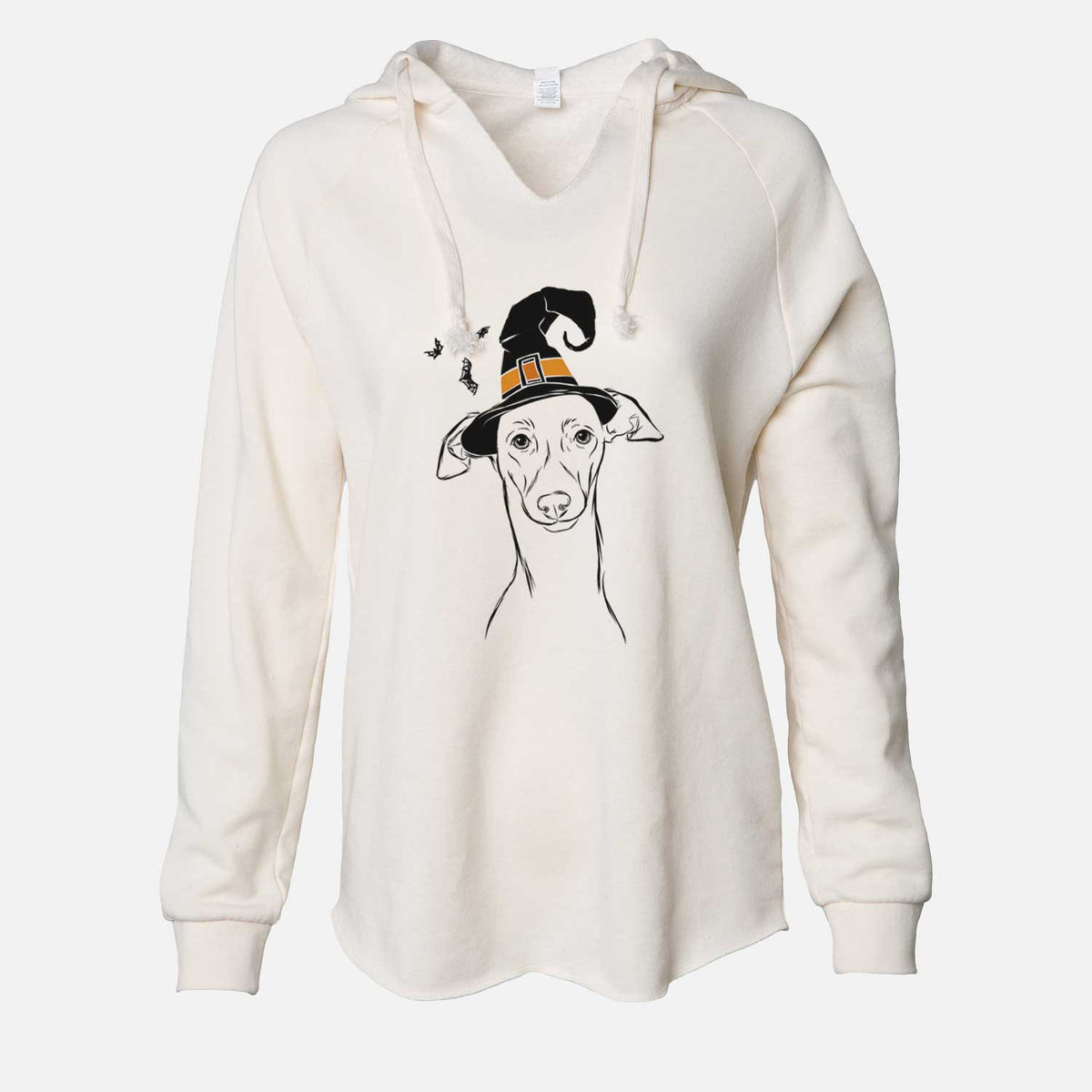 Witch Ziggie the Italian Greyhound - Cali Wave Hooded Sweatshirt