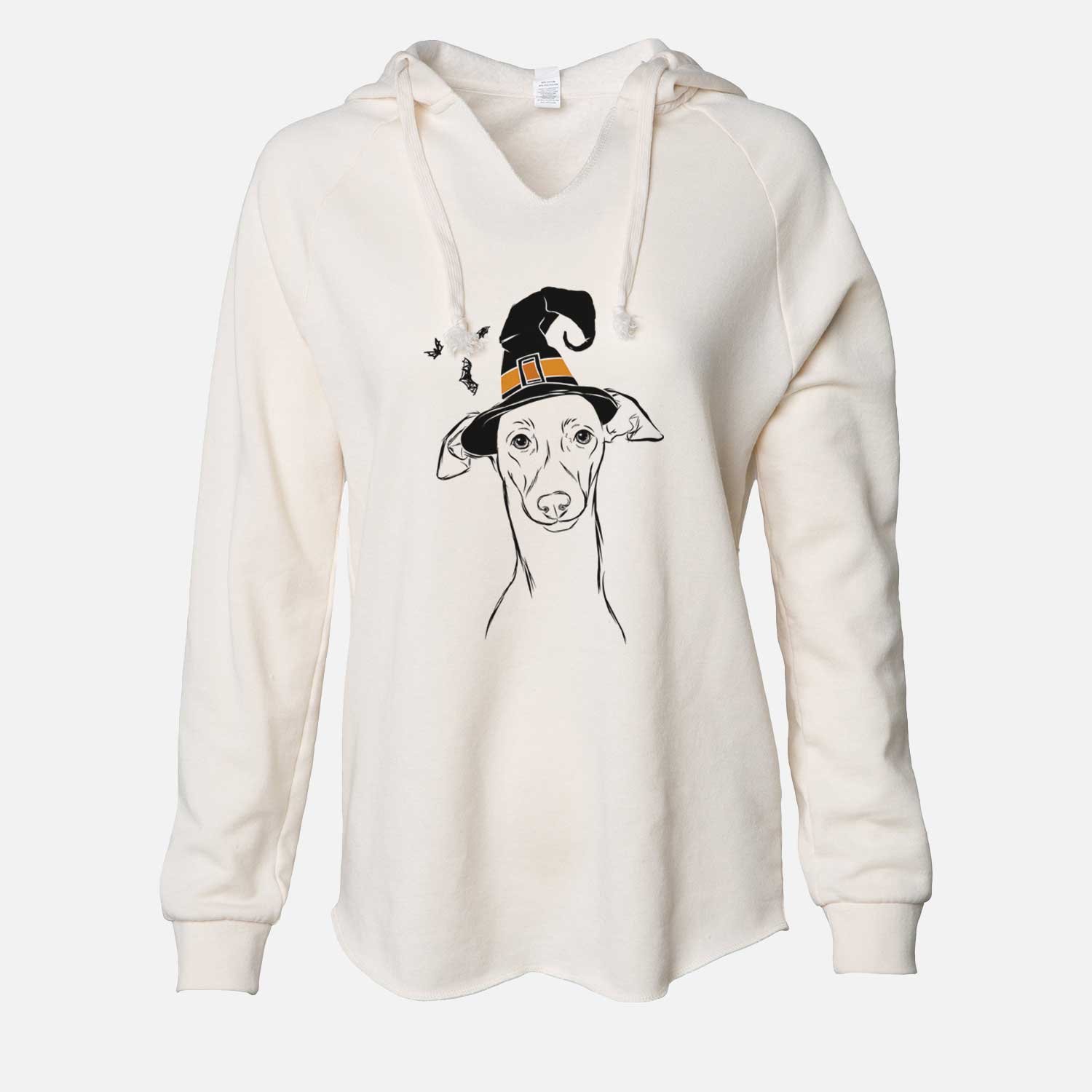 Witch Ziggie the Italian Greyhound - Cali Wave Hooded Sweatshirt