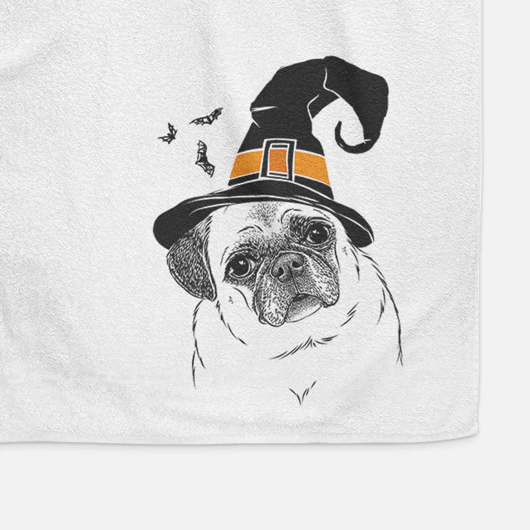 Zoey the Pug Decorative Hand Towel