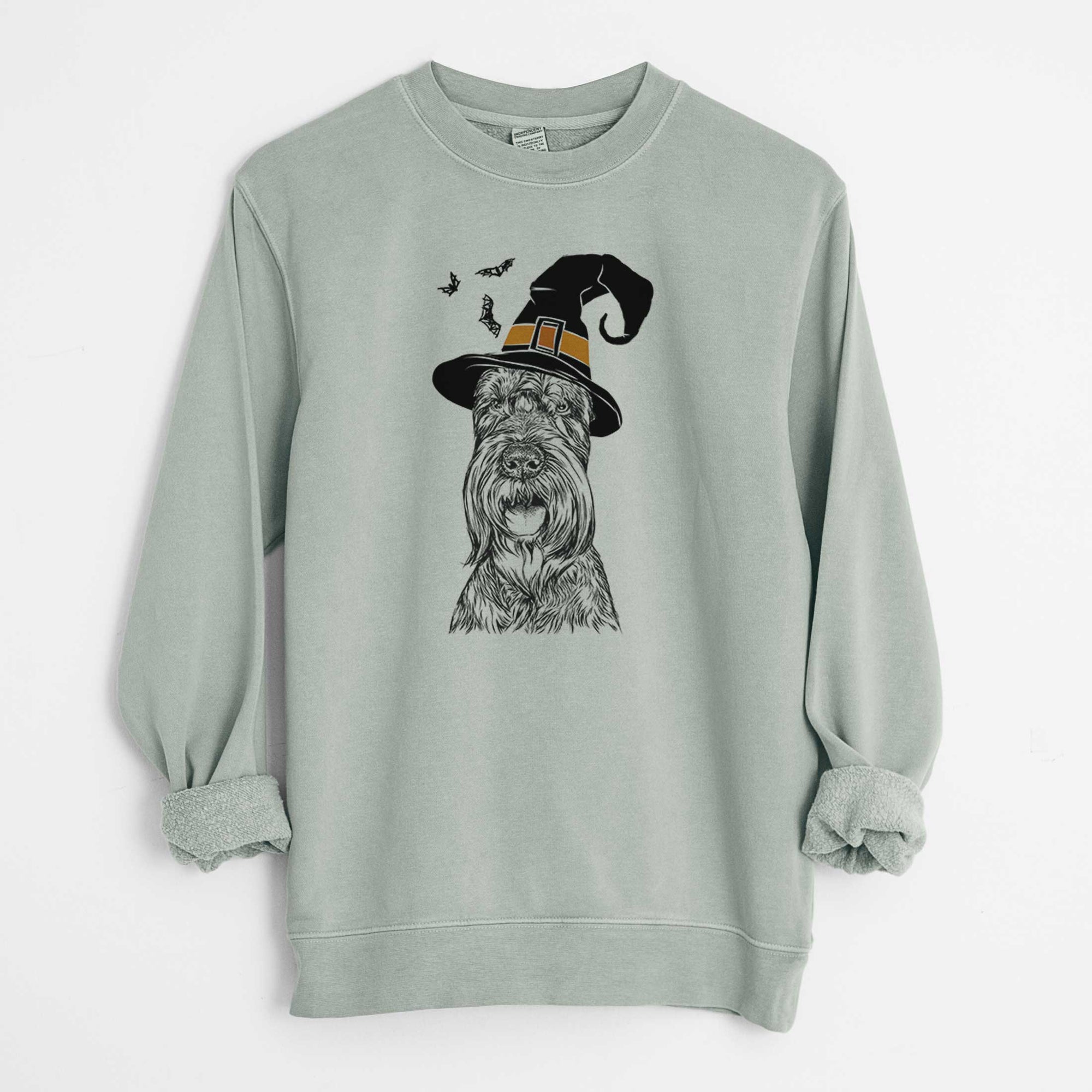 Witch Zuri the Giant Schnauzer - Unisex Pigment Dyed Crew Sweatshirt