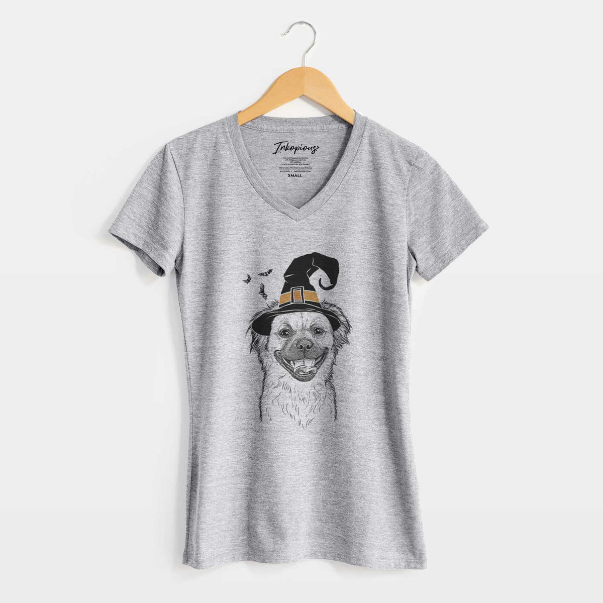 Witch Zuri the Spaniel Mix - Women's V-neck Shirt