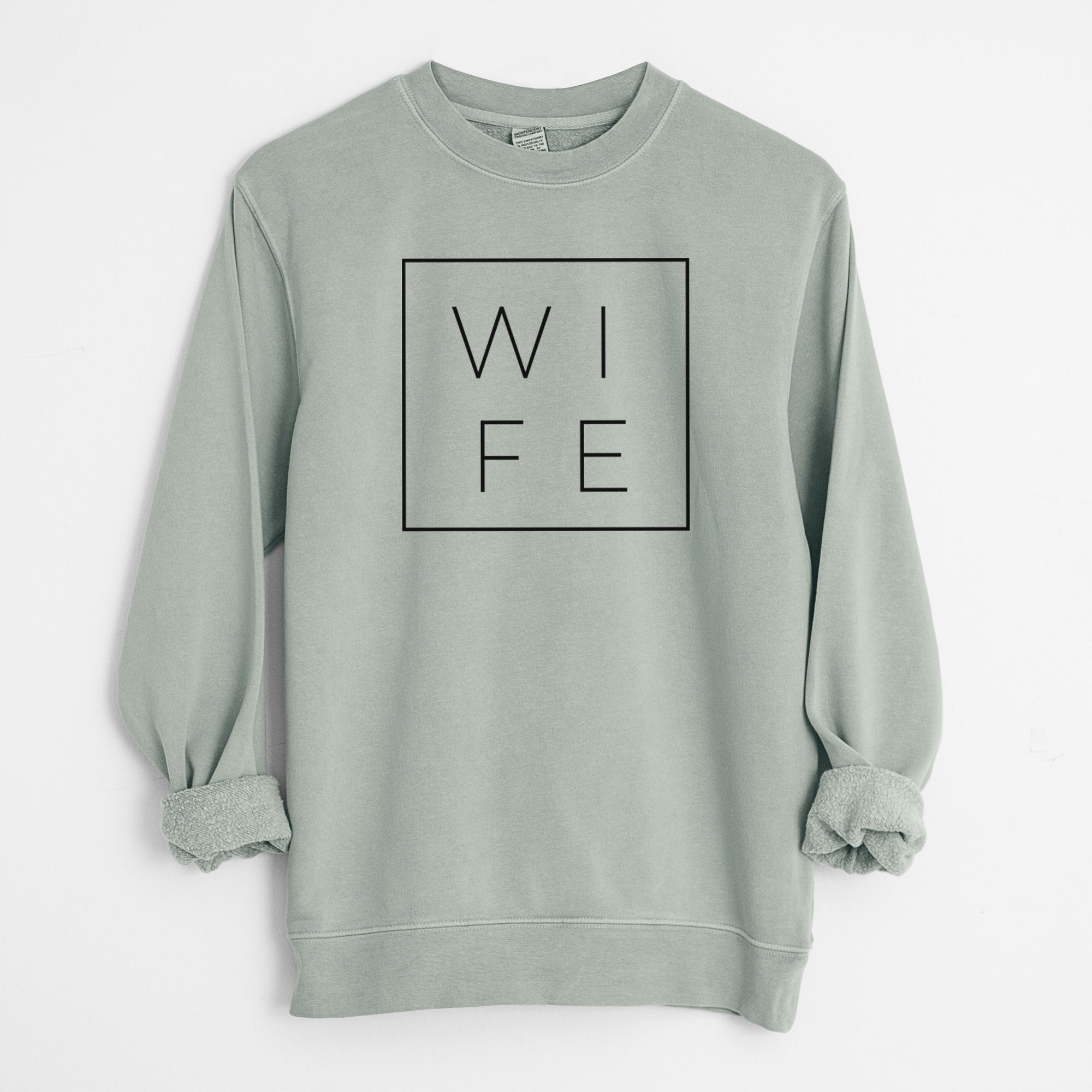 Wife Boxed - Unisex Pigment Dyed Crew Sweatshirt