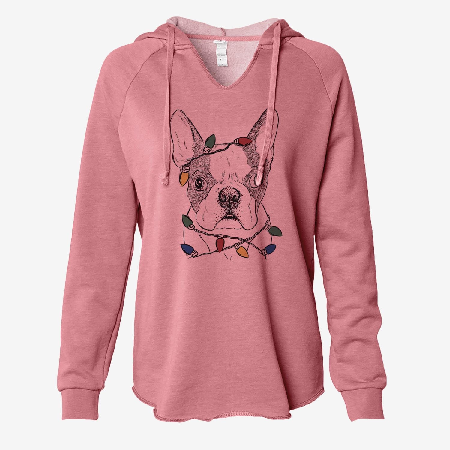 Chocolate Chip the Boston Terrier - Cali Wave Hooded Sweatshirt