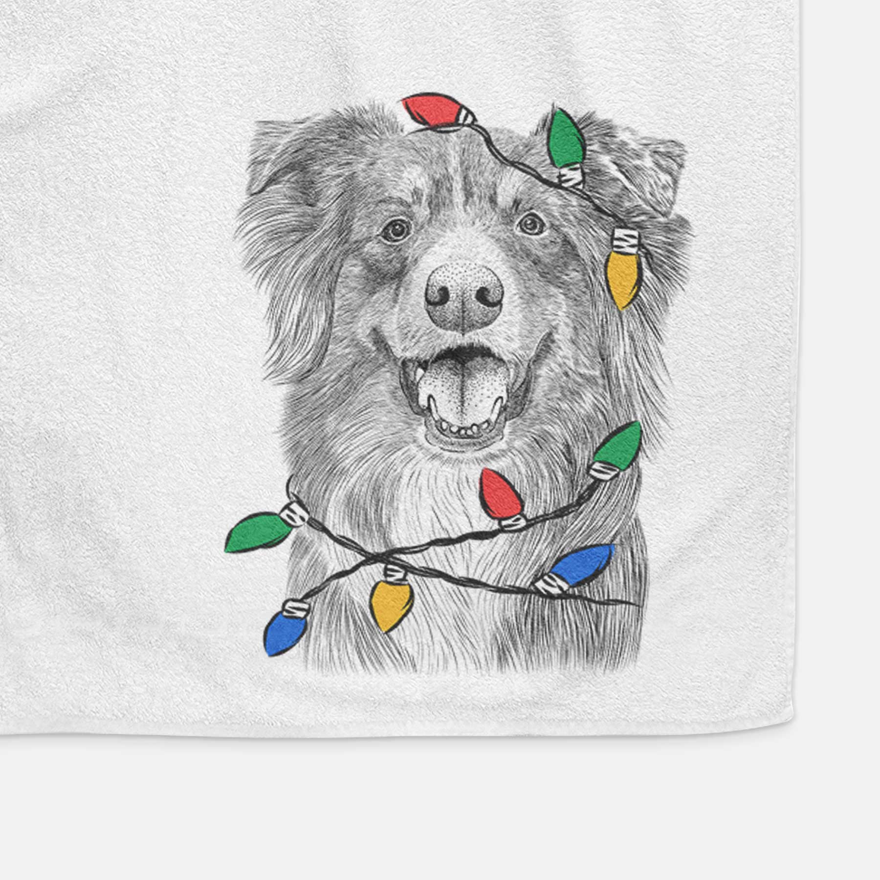 Aussie Parker the Australian Shepherd Decorative Hand Towel