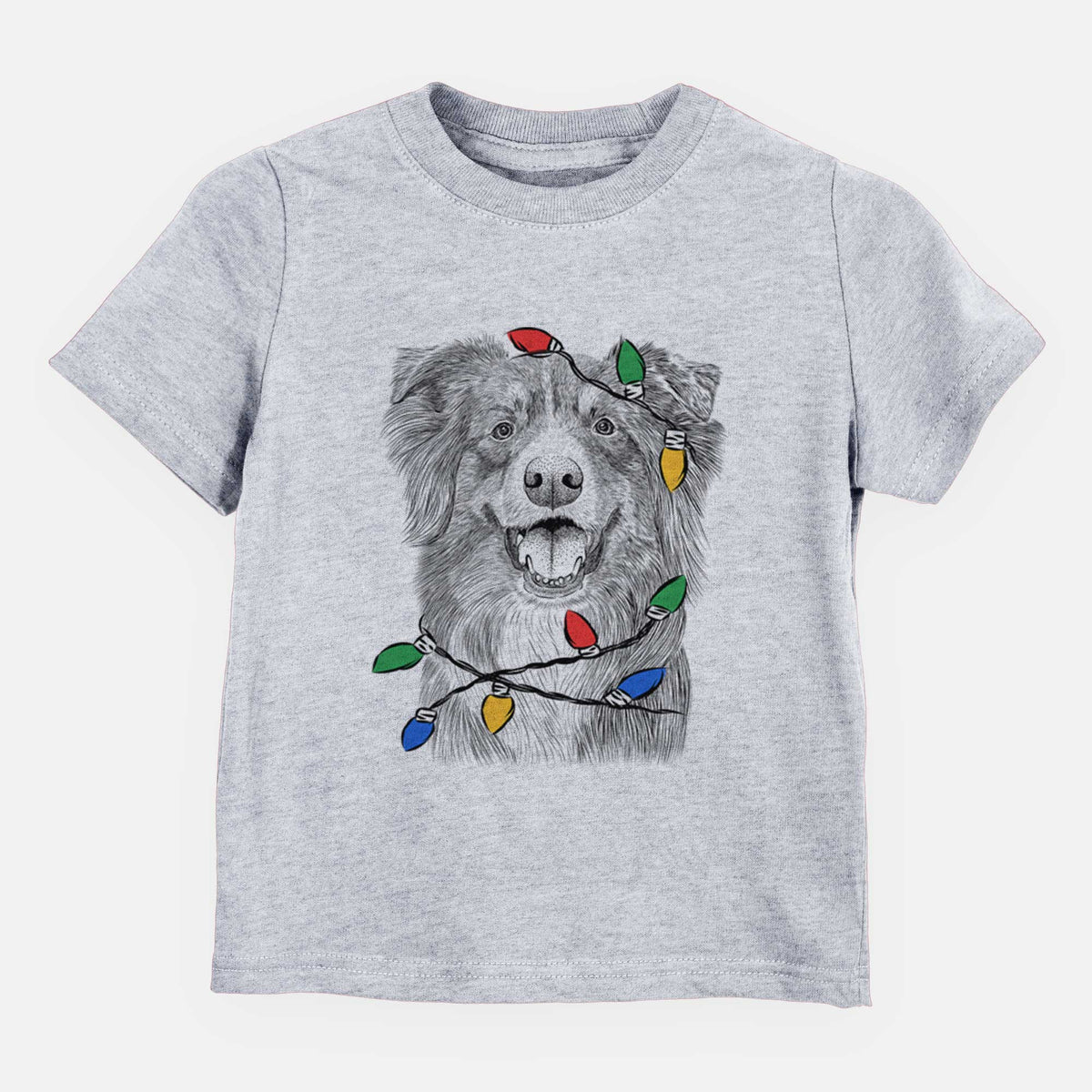 Christmas Lights Aussie Parker the Australian Shepherd - Kids/Youth/Toddler Shirt