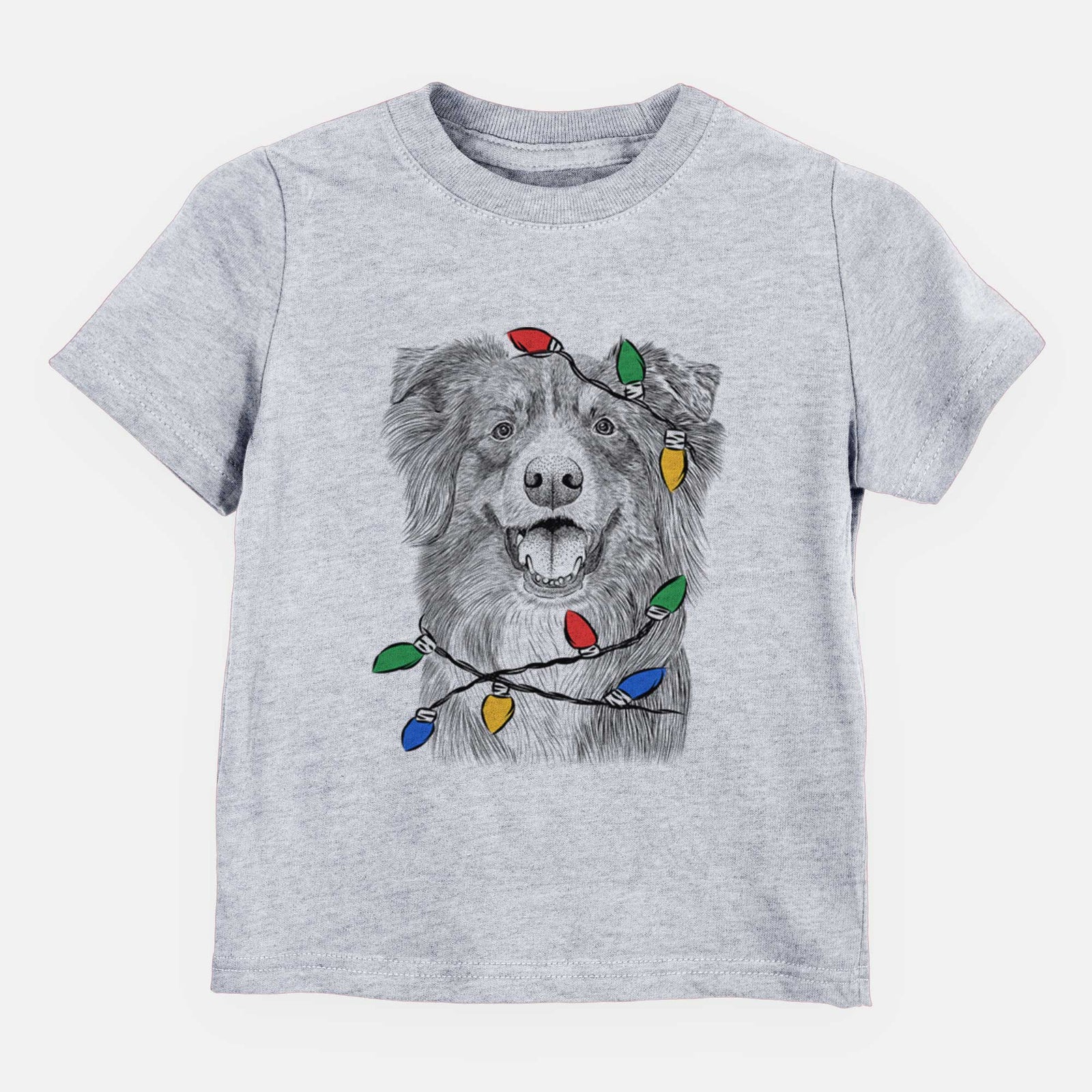 Christmas Lights Aussie Parker the Australian Shepherd - Kids/Youth/Toddler Shirt