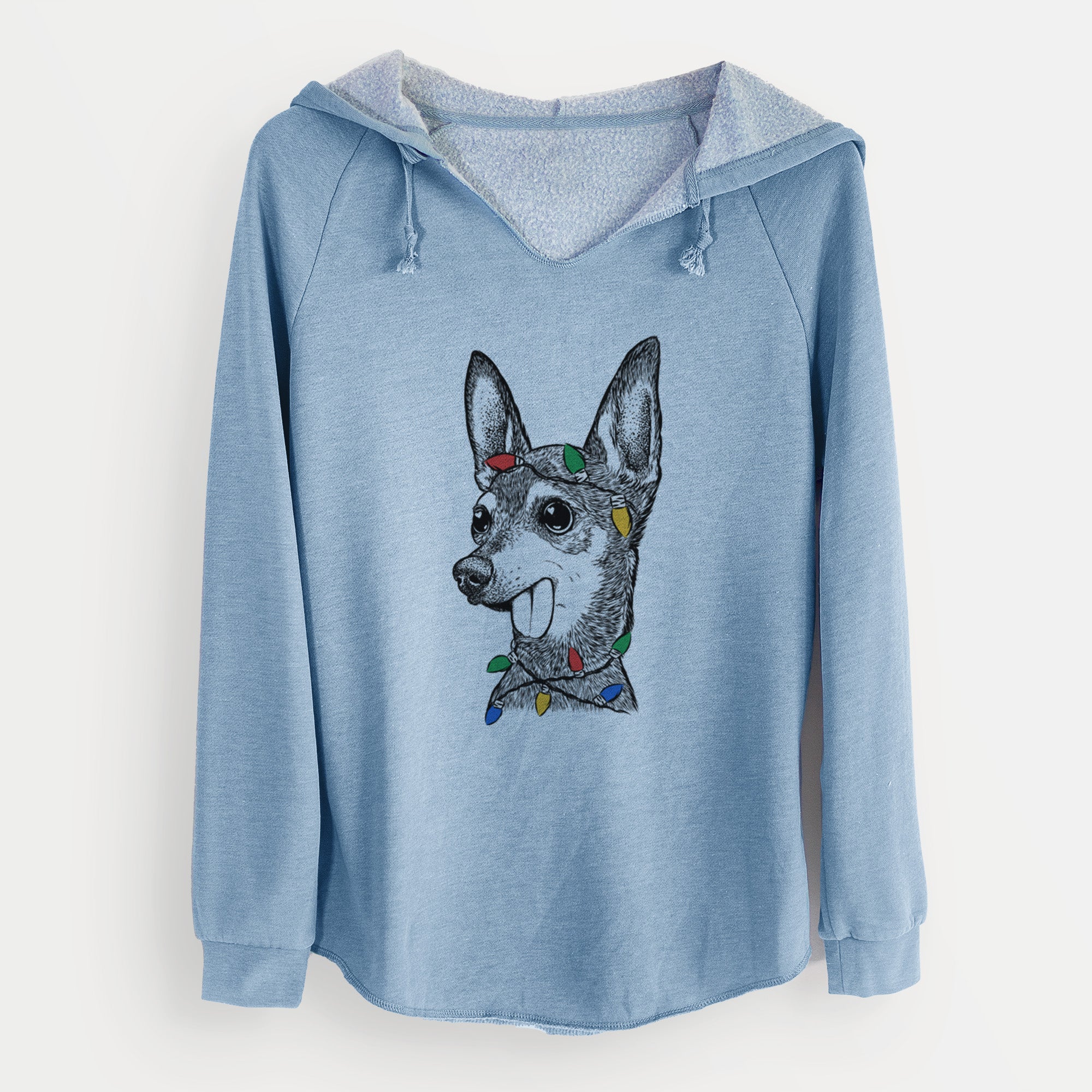 Christmas Lights Aaron the Chihuahua - Cali Wave Hooded Sweatshirt