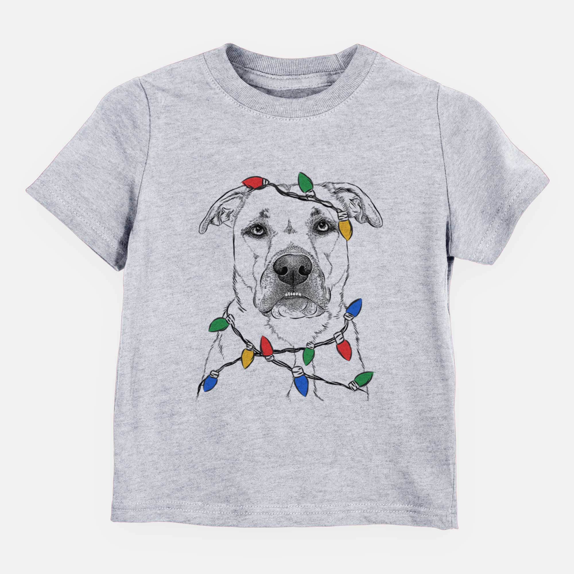 Christmas Lights Abby the Boxer Beagle Mix - Kids/Youth/Toddler Shirt