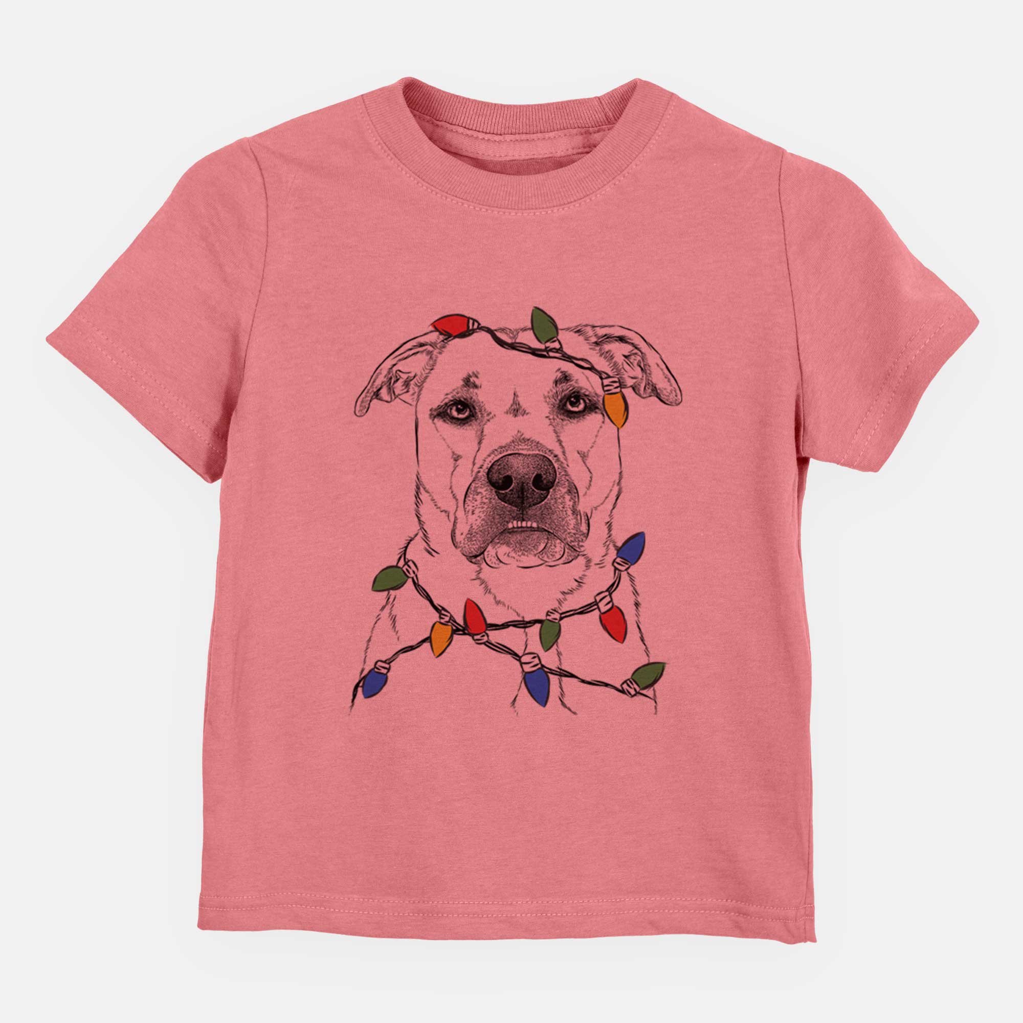 Christmas Lights Abby the Boxer Beagle Mix - Kids/Youth/Toddler Shirt