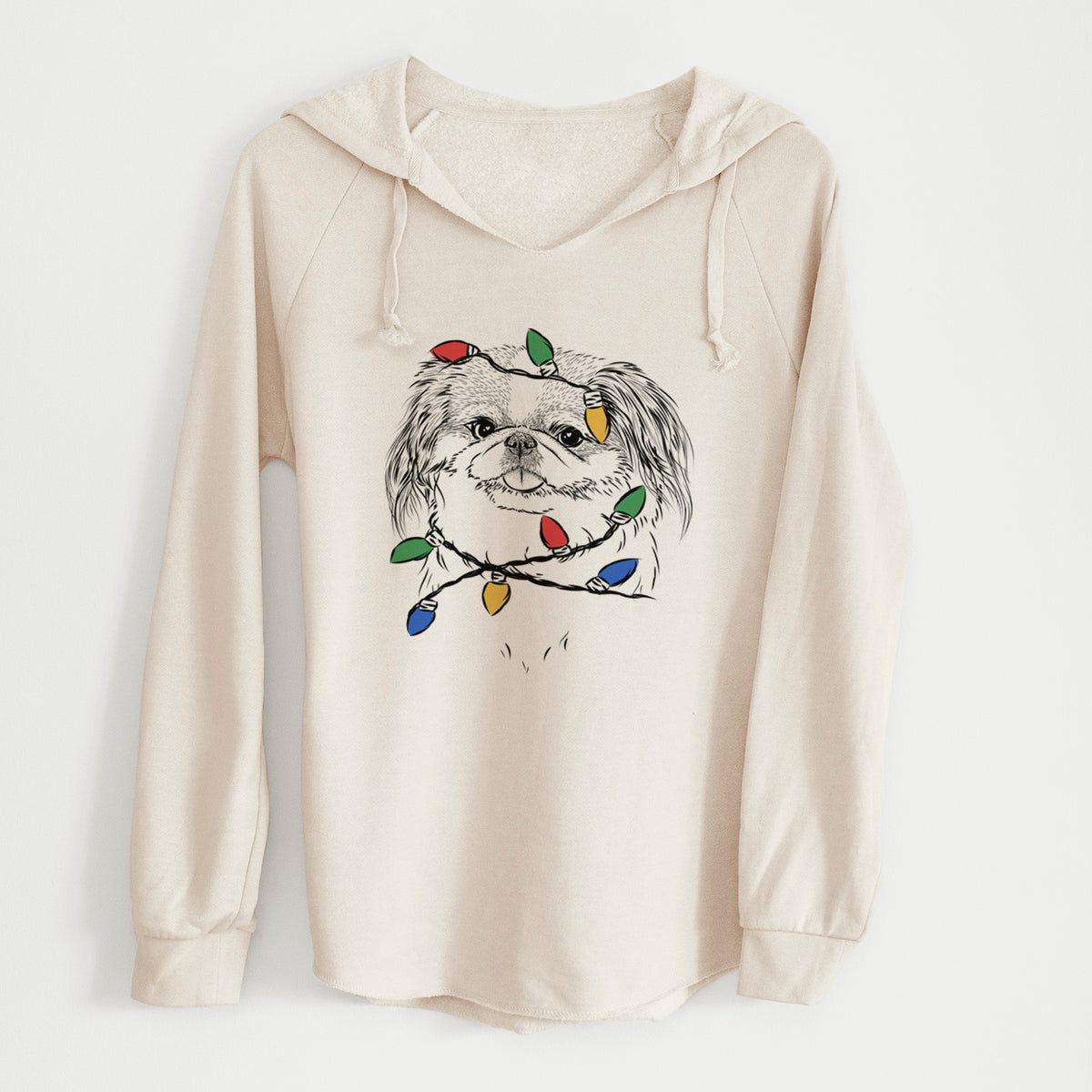 Christmas Lights Abra Bean the Pekingese - Cali Wave Hooded Sweatshirt