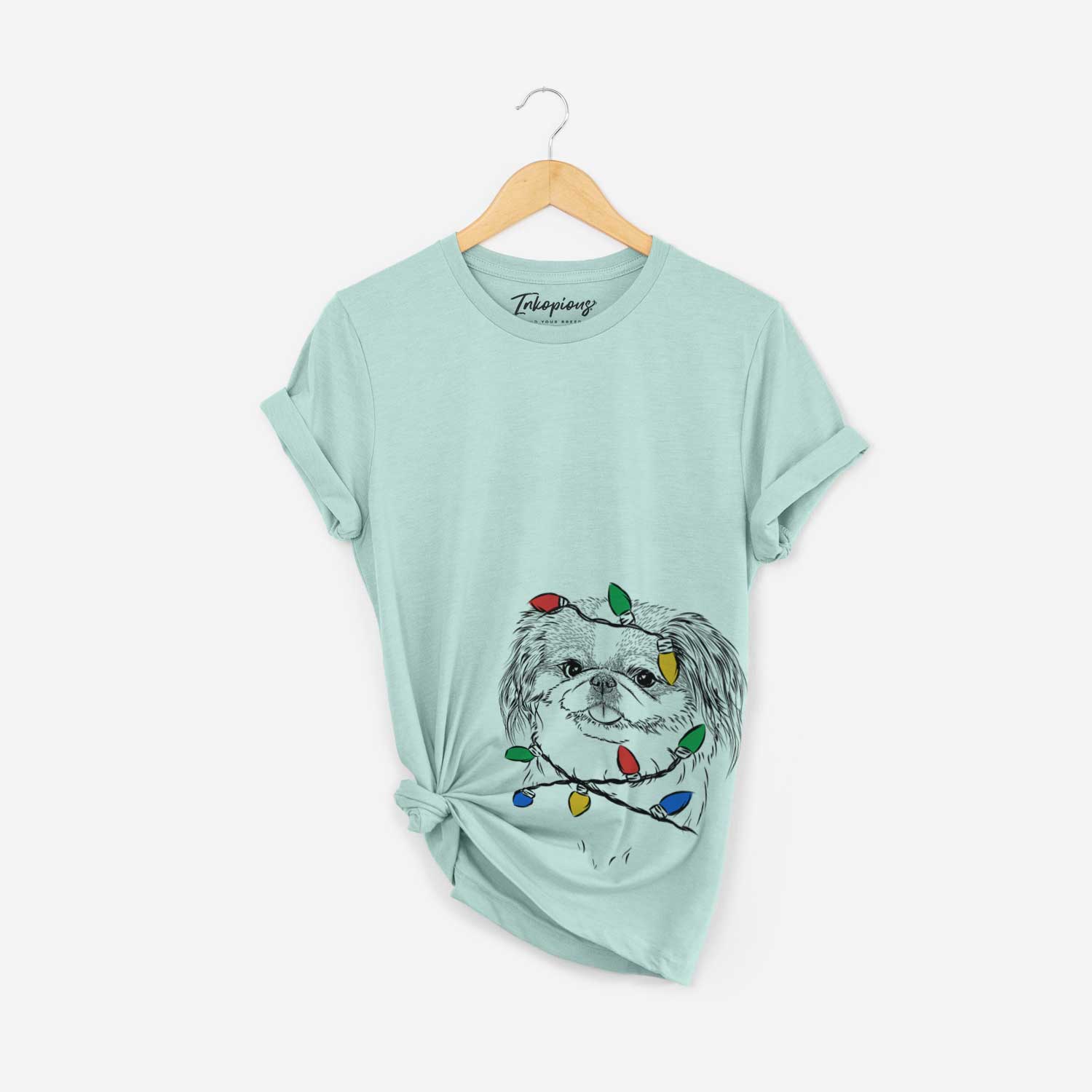 Christmas Lights Abra Bean the Pekingese - Unisex Crewneck