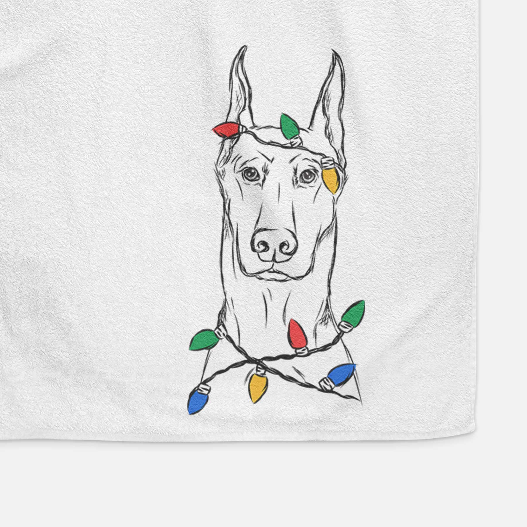 Ace the Doberman Pinscher Decorative Hand Towel