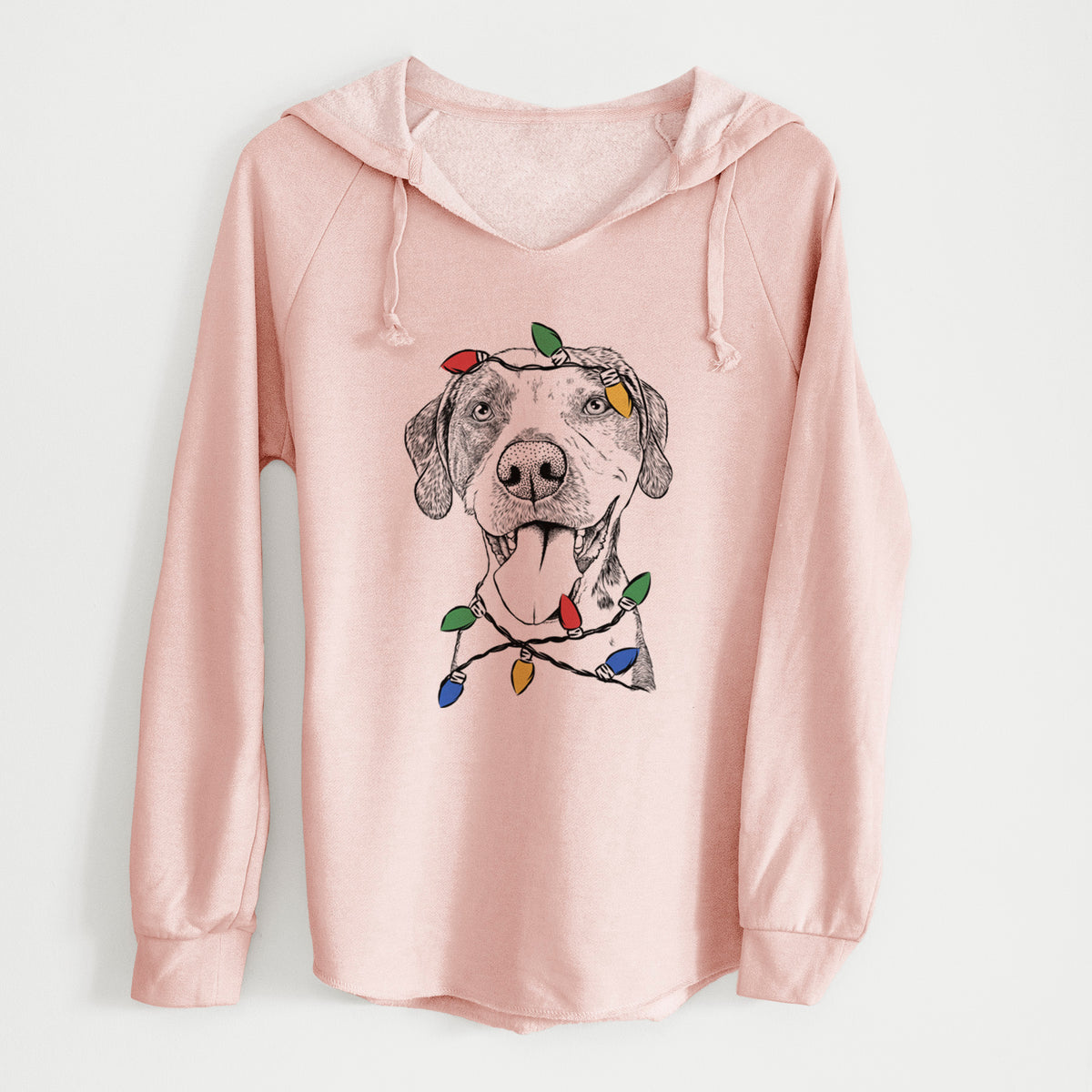 Christmas Lights Ace Boogie the Mixed Breed - Cali Wave Hooded Sweatshirt