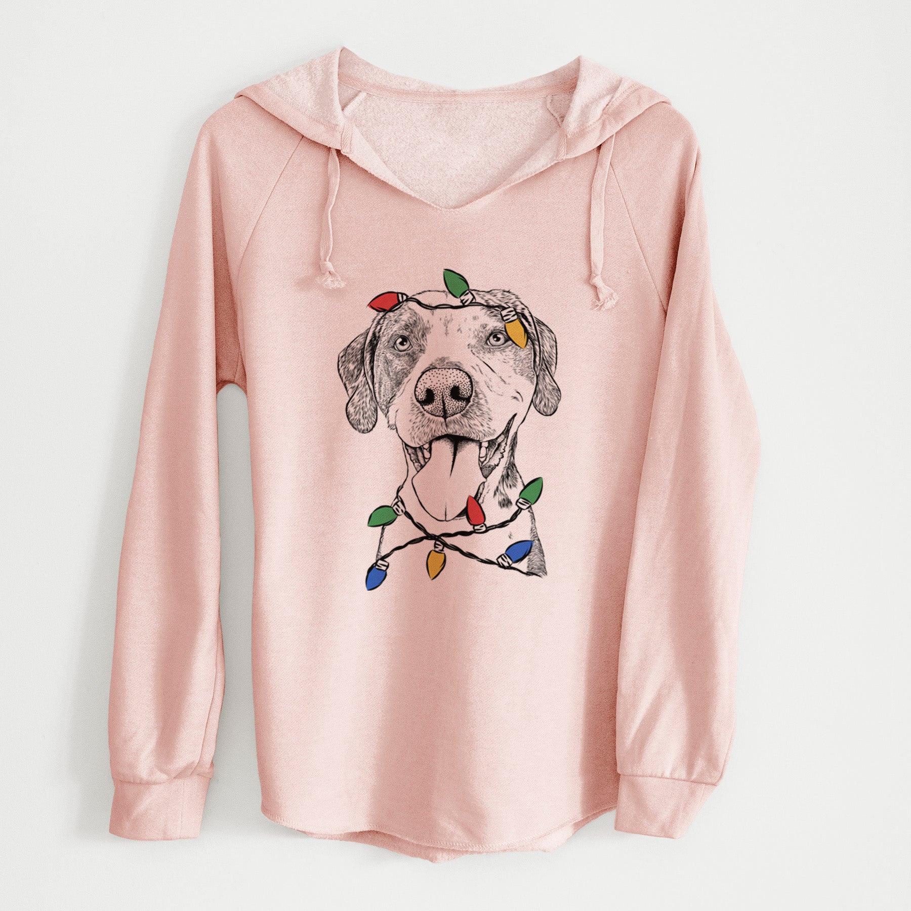 Christmas Lights Ace Boogie the Mixed Breed - Cali Wave Hooded Sweatshirt