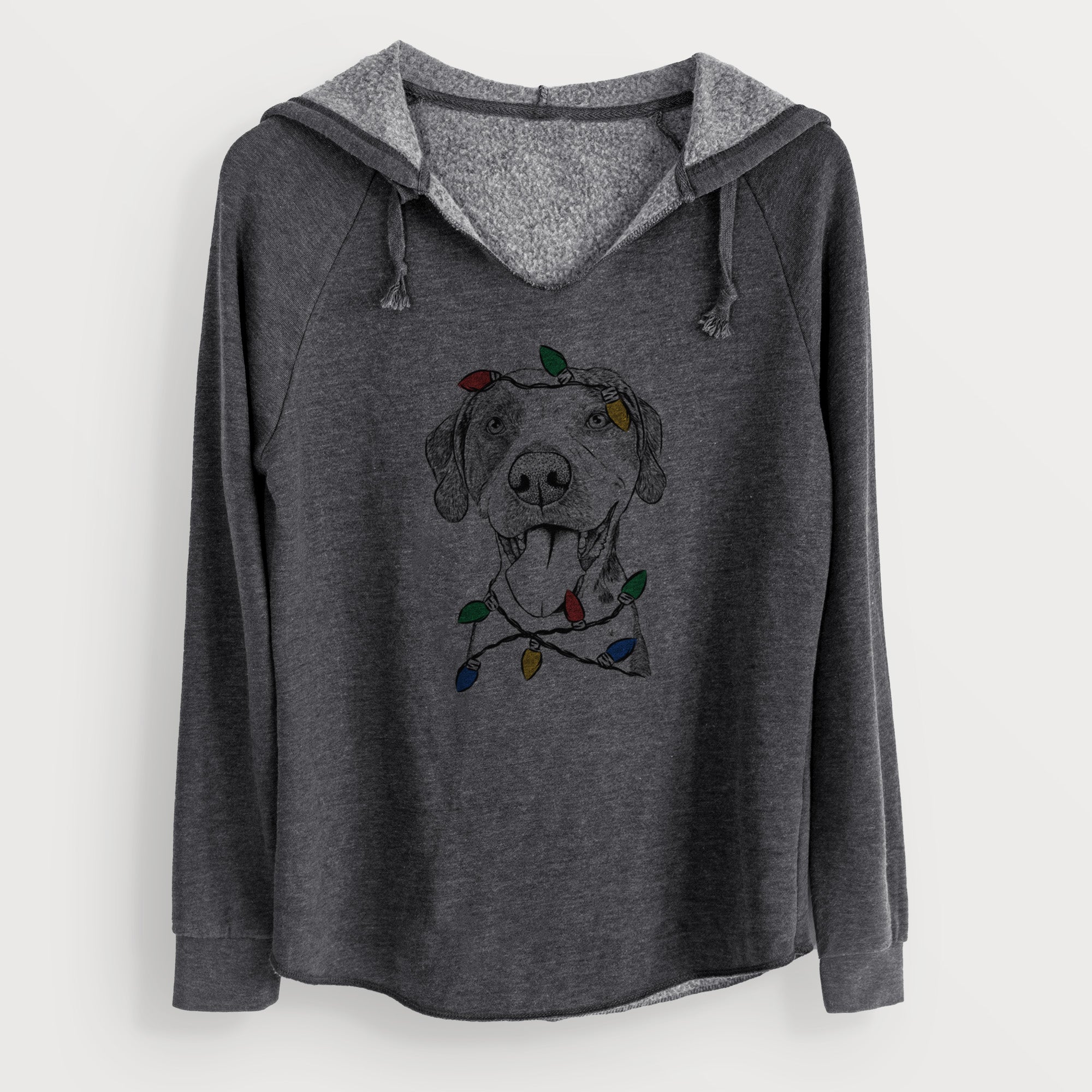 Christmas Lights Ace Boogie the Mixed Breed - Cali Wave Hooded Sweatshirt