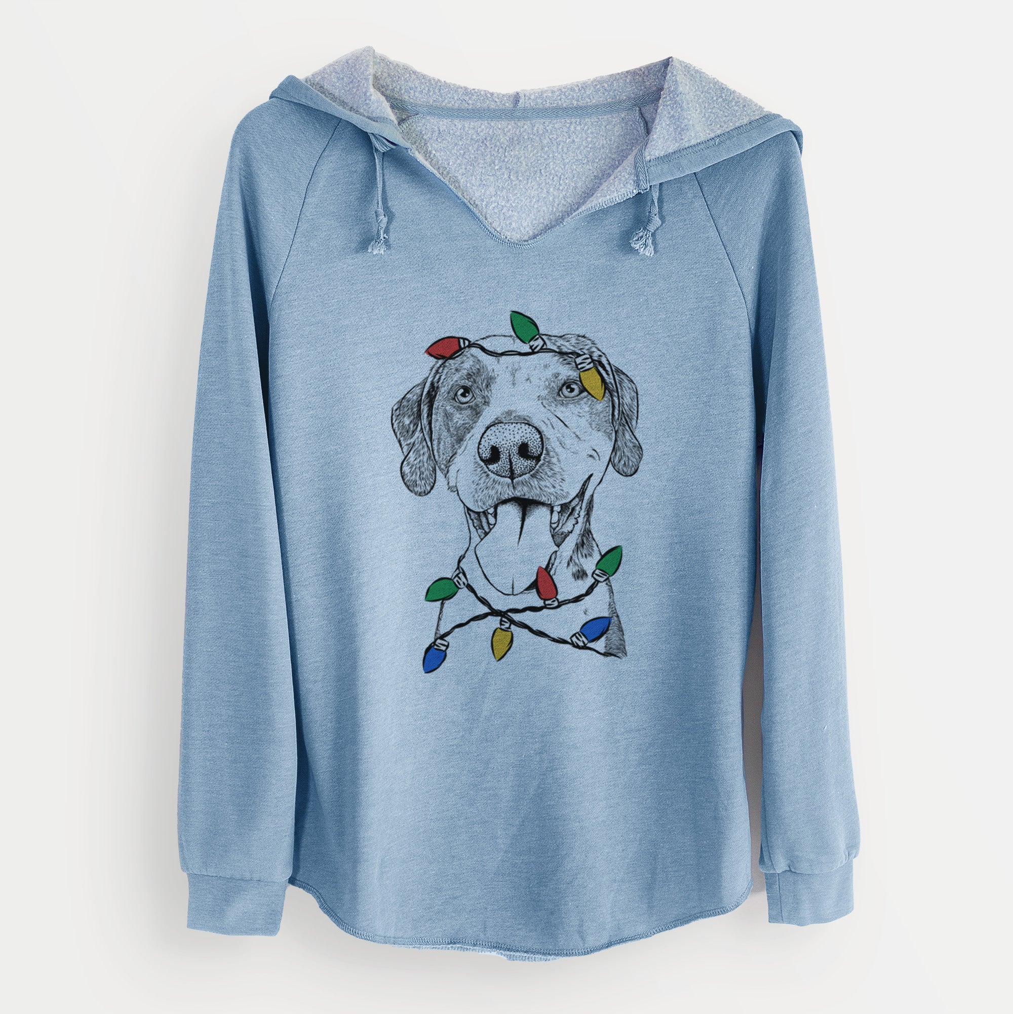 Christmas Lights Ace Boogie the Mixed Breed - Cali Wave Hooded Sweatshirt