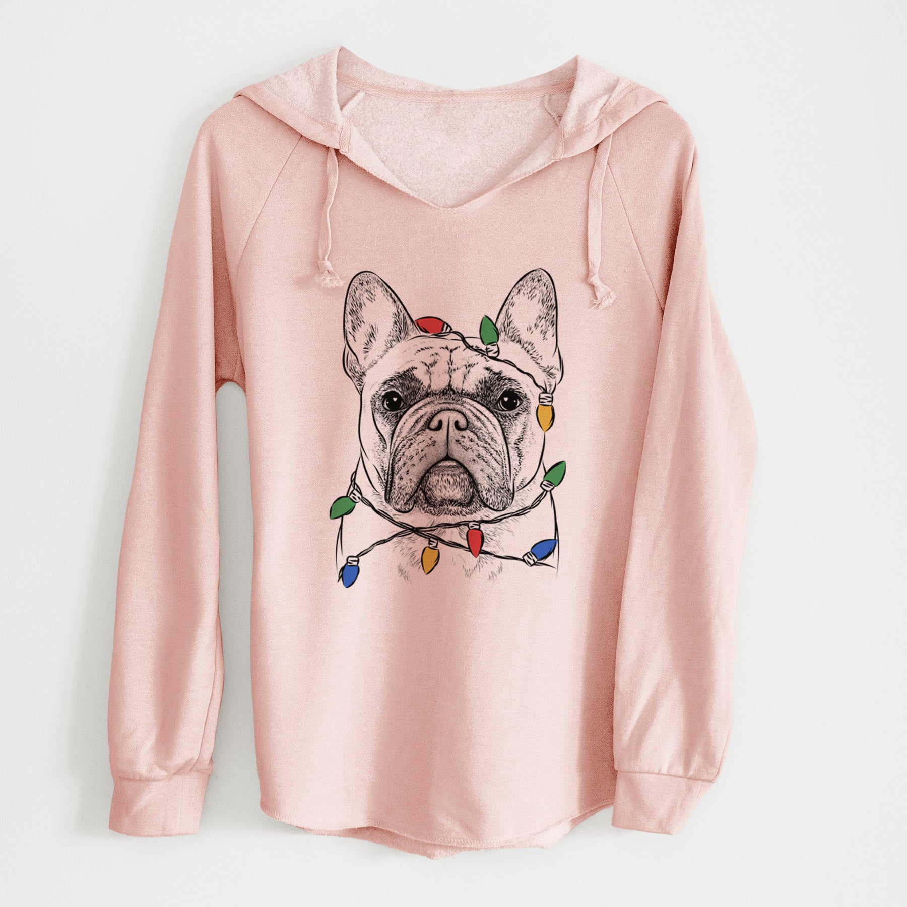 Christmas Lights Acelynn the French Bulldog - Cali Wave Hooded Sweatshirt