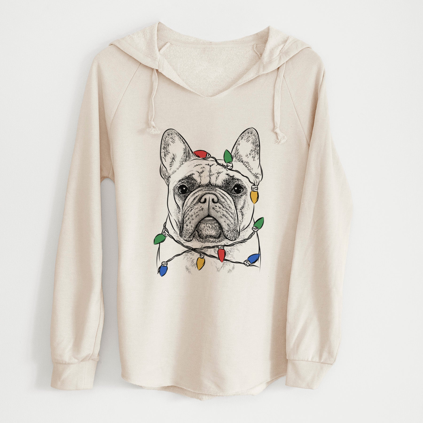 Christmas Lights Acelynn the French Bulldog - Cali Wave Hooded Sweatshirt