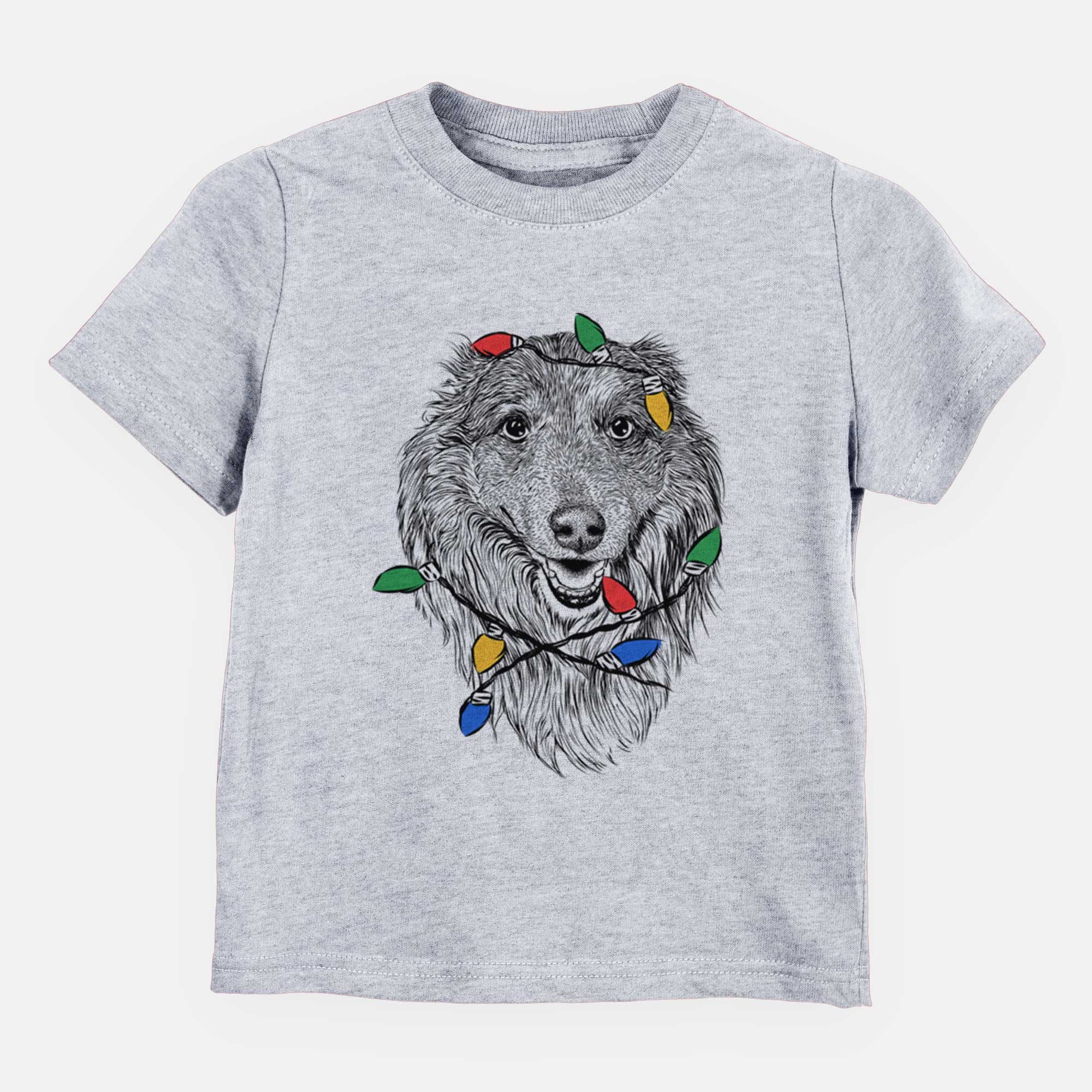 Christmas Lights Addie the Collie Mix - Kids/Youth/Toddler Shirt