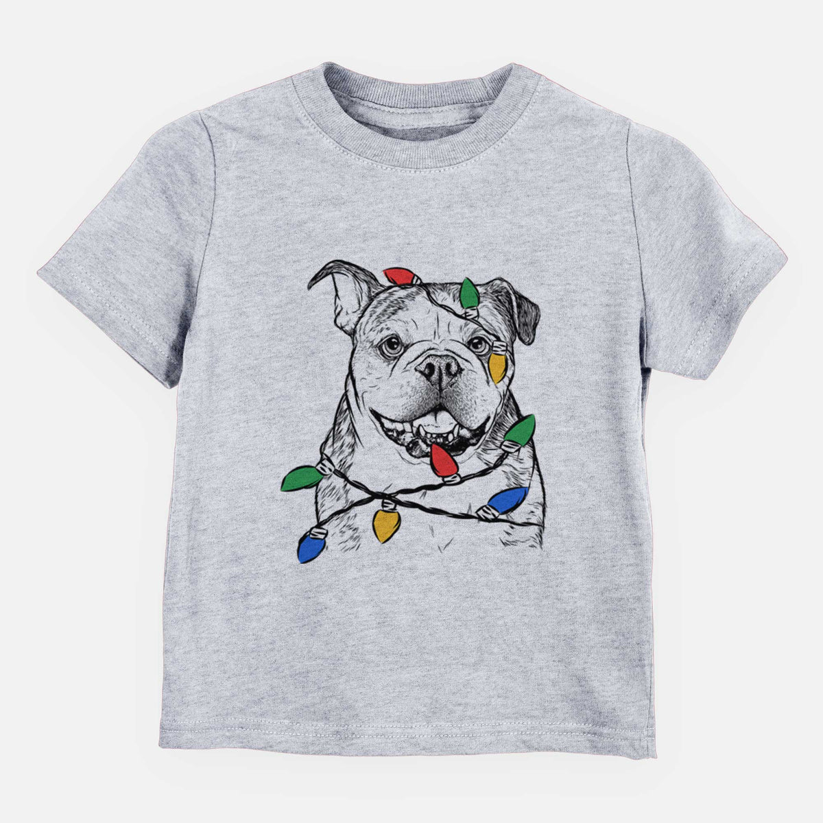 Christmas Lights Agatha the Boston Bulldog - Kids/Youth/Toddler Shirt
