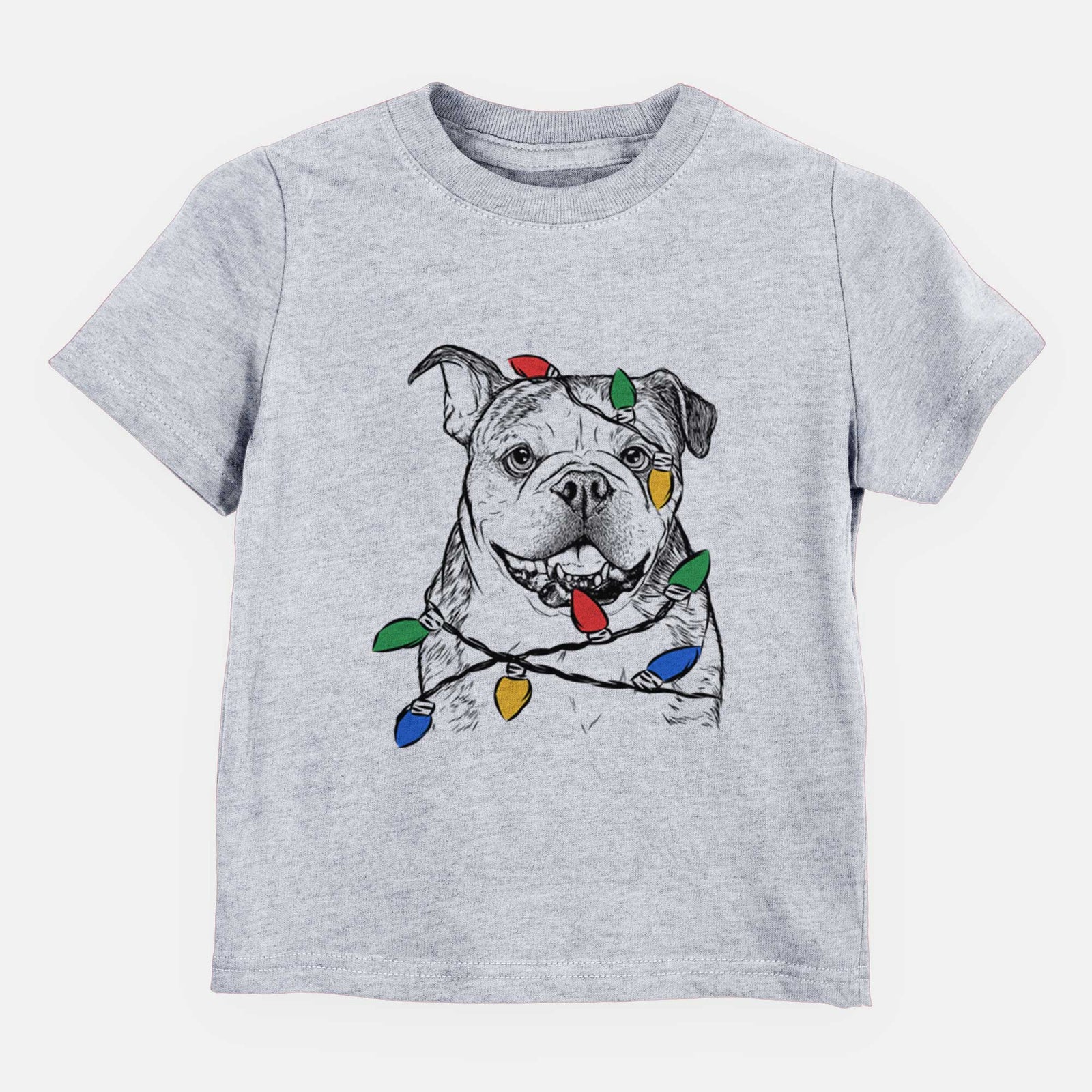 Christmas Lights Agatha the Boston Bulldog - Kids/Youth/Toddler Shirt