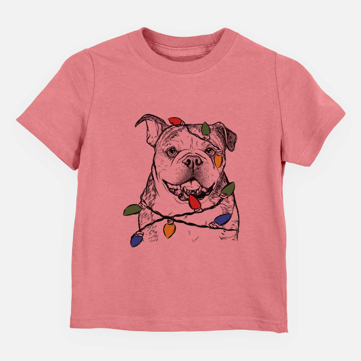 Christmas Lights Agatha the Boston Bulldog - Kids/Youth/Toddler Shirt