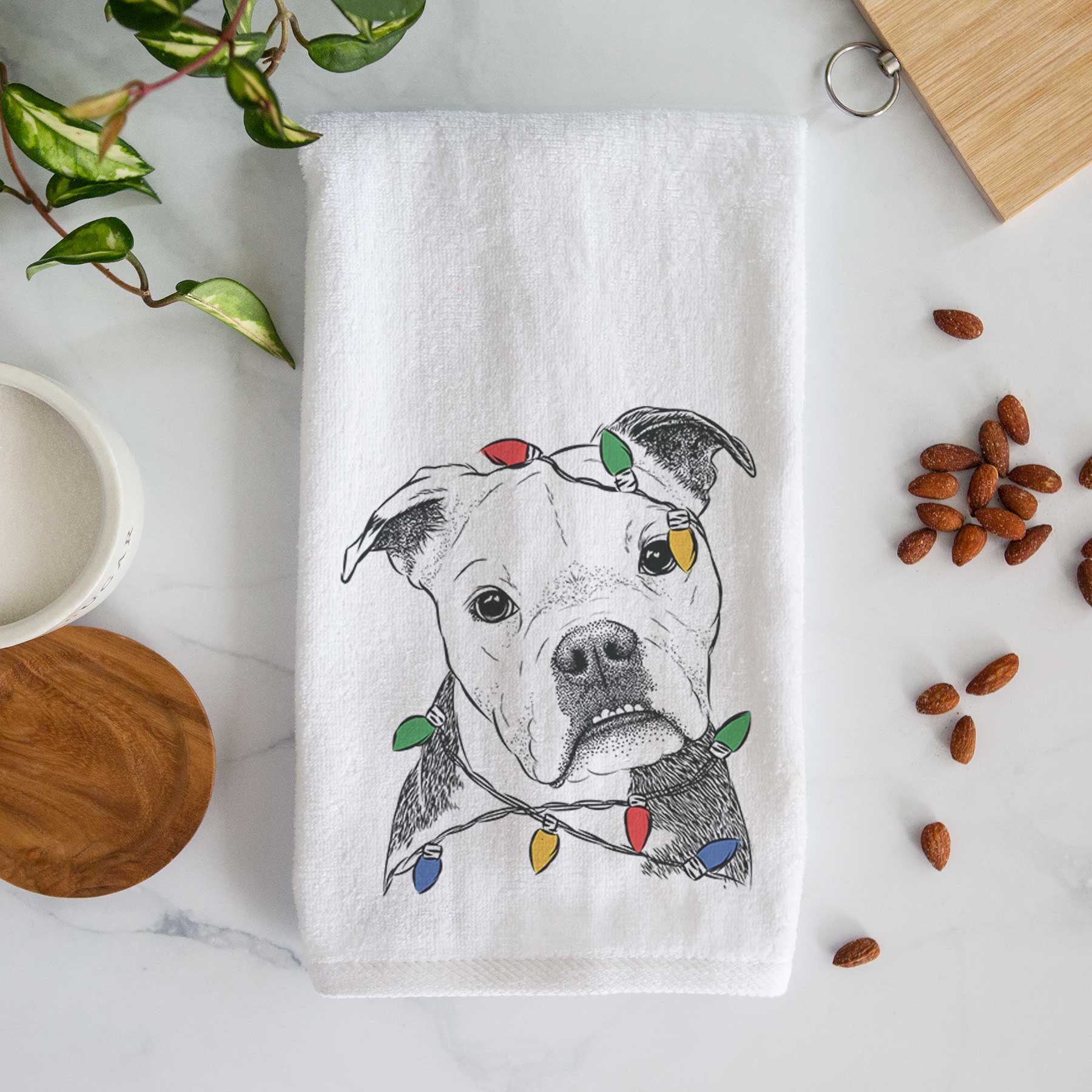 Aggy the Olde English Bulldogge Decorative Hand Towel