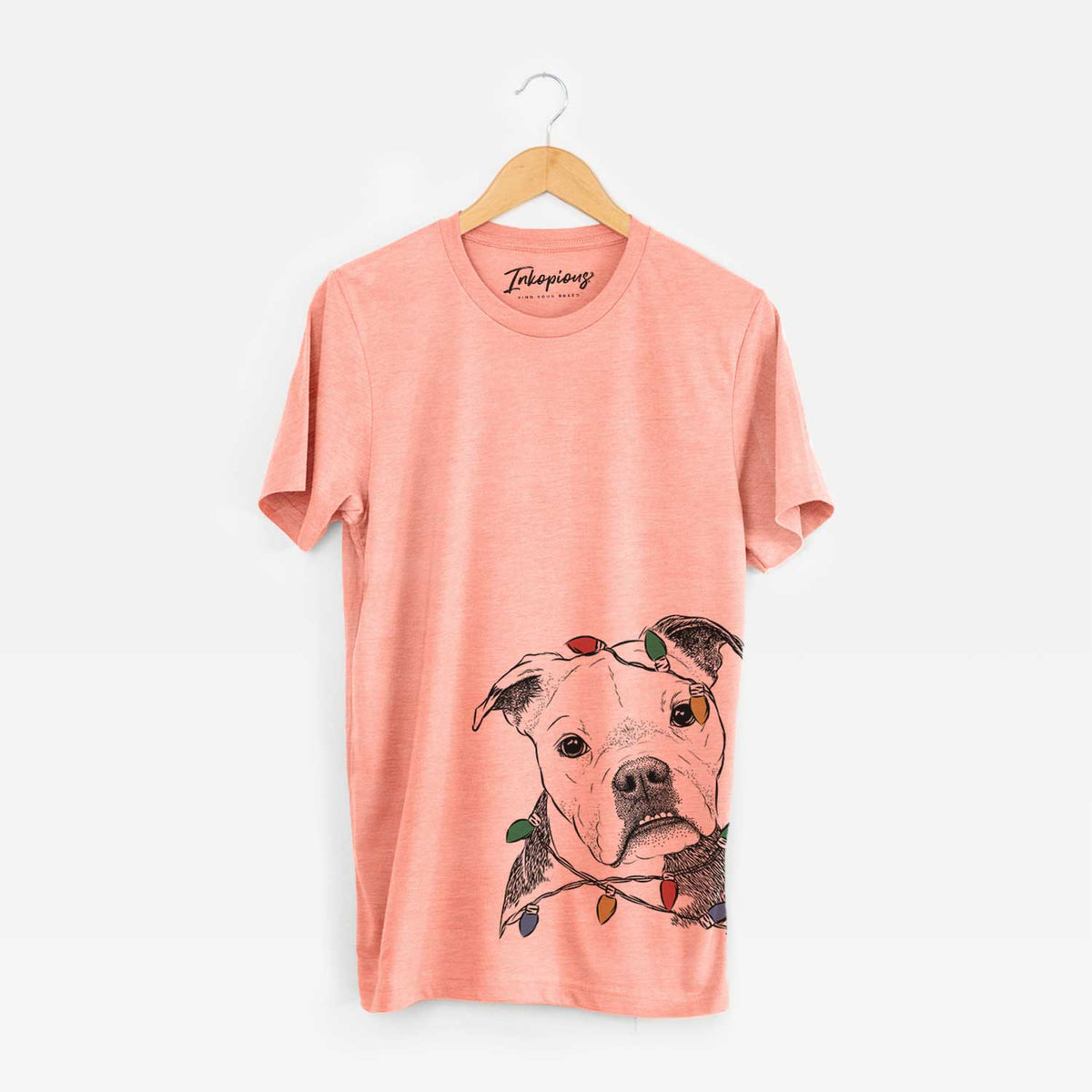 Christmas Lights Aggy the Olde English Bulldogge - Unisex Crewneck