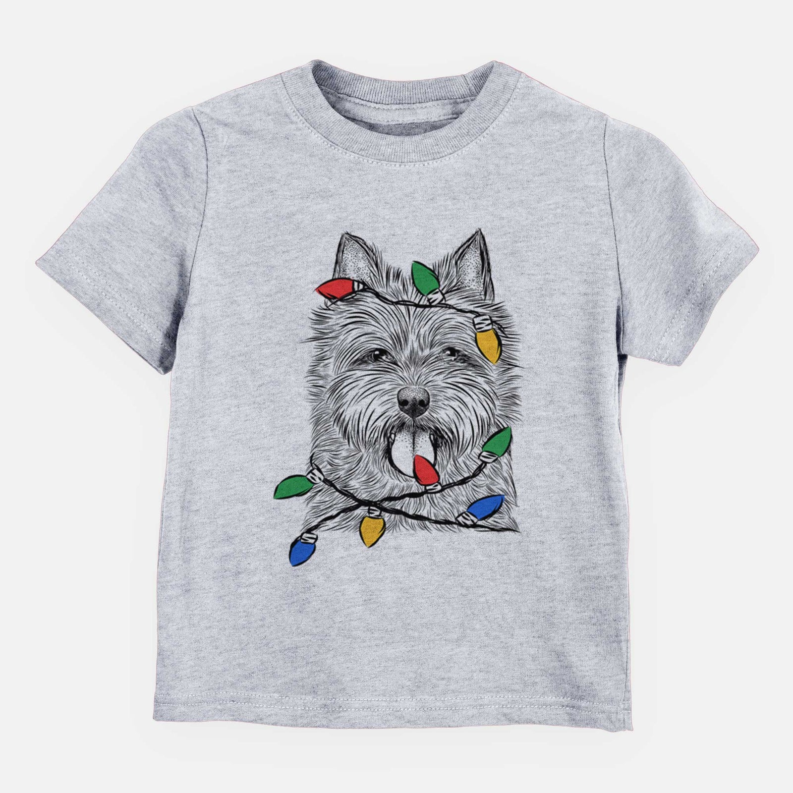 Christmas Lights Alfie the Norwich Terrier - Kids/Youth/Toddler Shirt