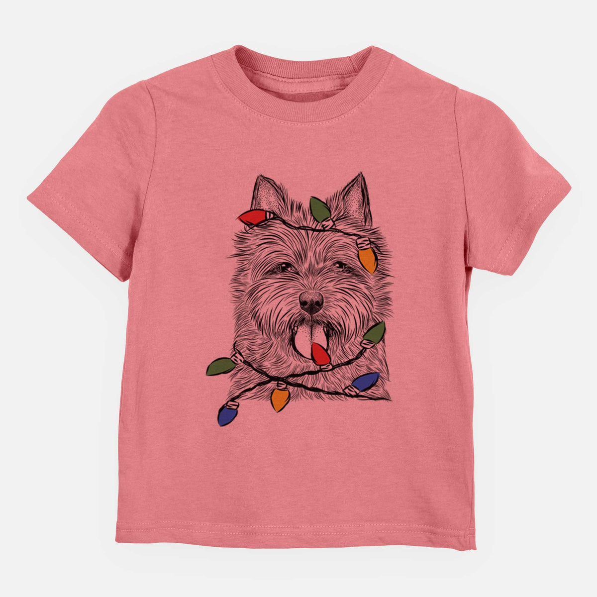 Christmas Lights Alfie the Norwich Terrier - Kids/Youth/Toddler Shirt