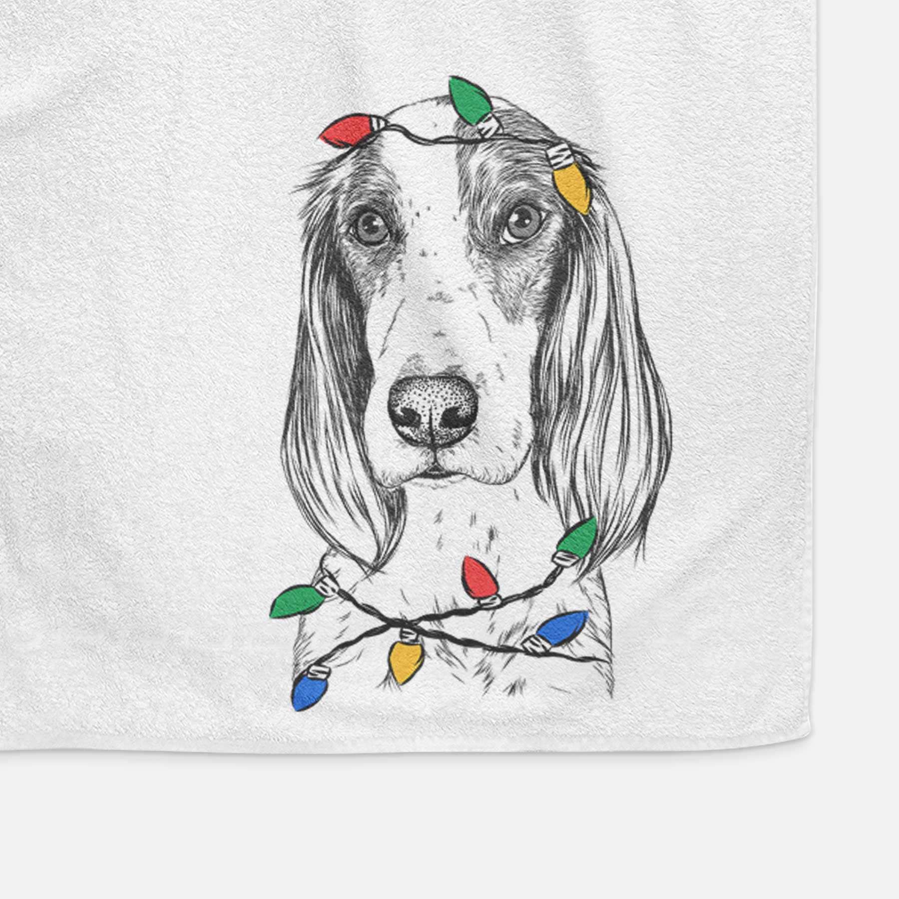 Aline the Irish Red and White Setter Decorative Hand Towel