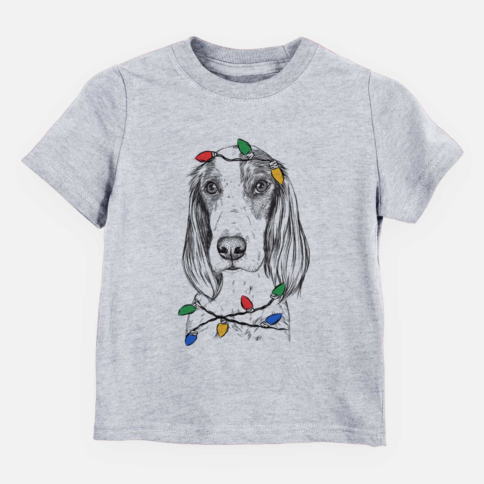 Christmas Lights Aline the Irish Red and White Setter - Kids/Youth/Toddler Shirt